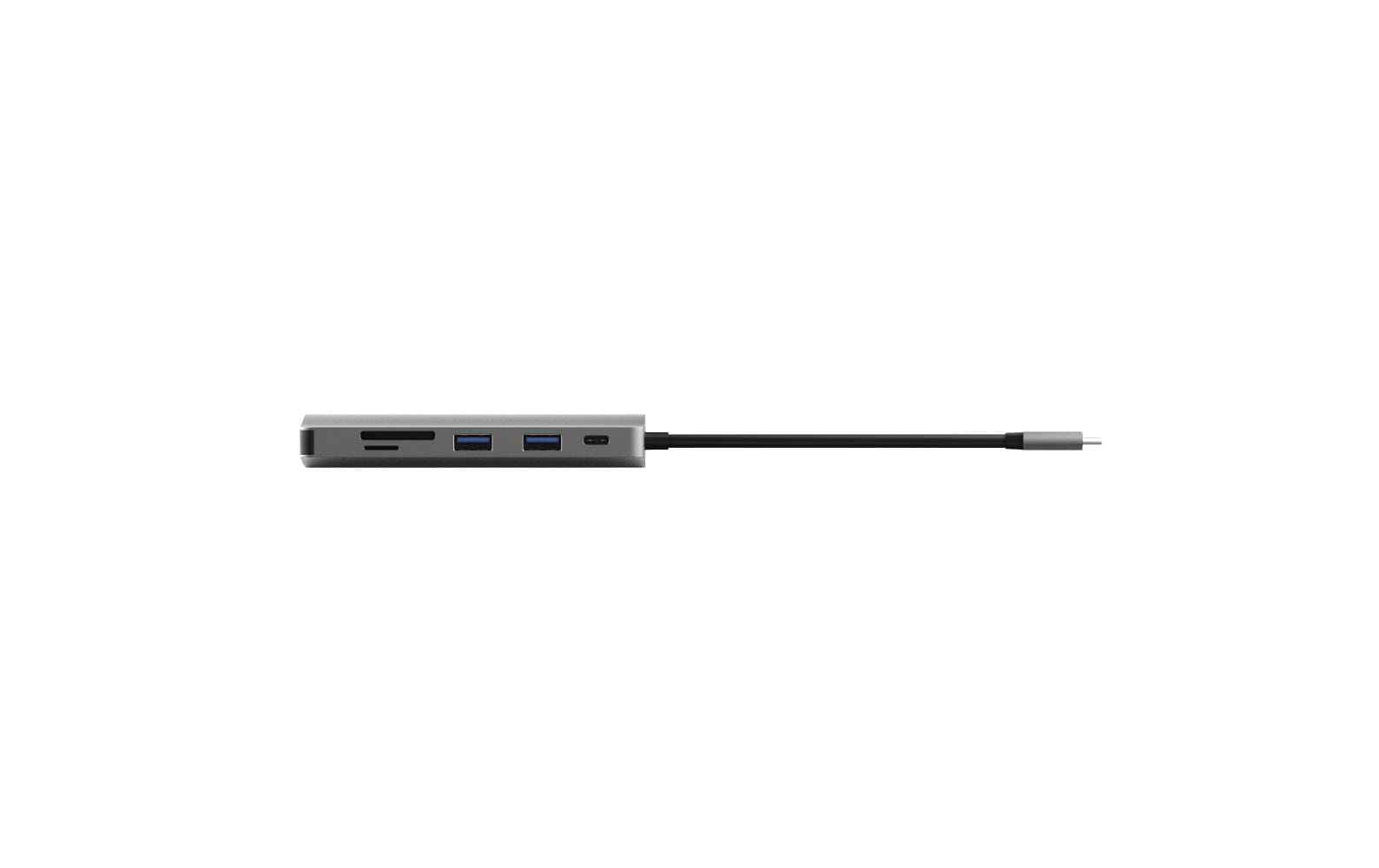 Trust Dalyx 7-in-1 USB-C-Hub – für USB-C-Geräte, HDMI, Gigabit-LAN, Silber