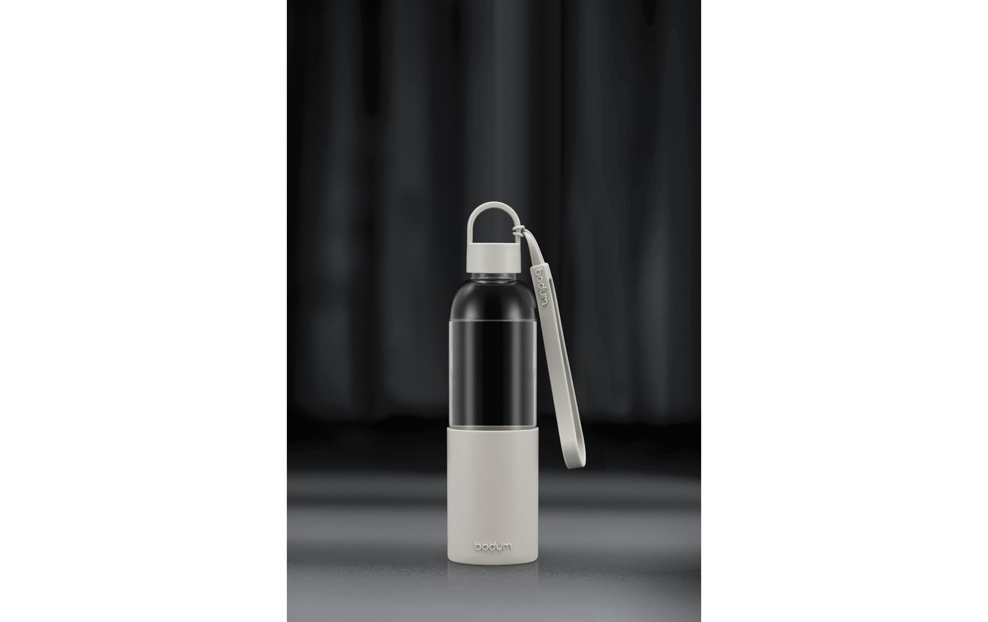 Bodum Melior Trinkflasche 500 ml – Borosilikatglas, Schraubdeckel, Weiss
