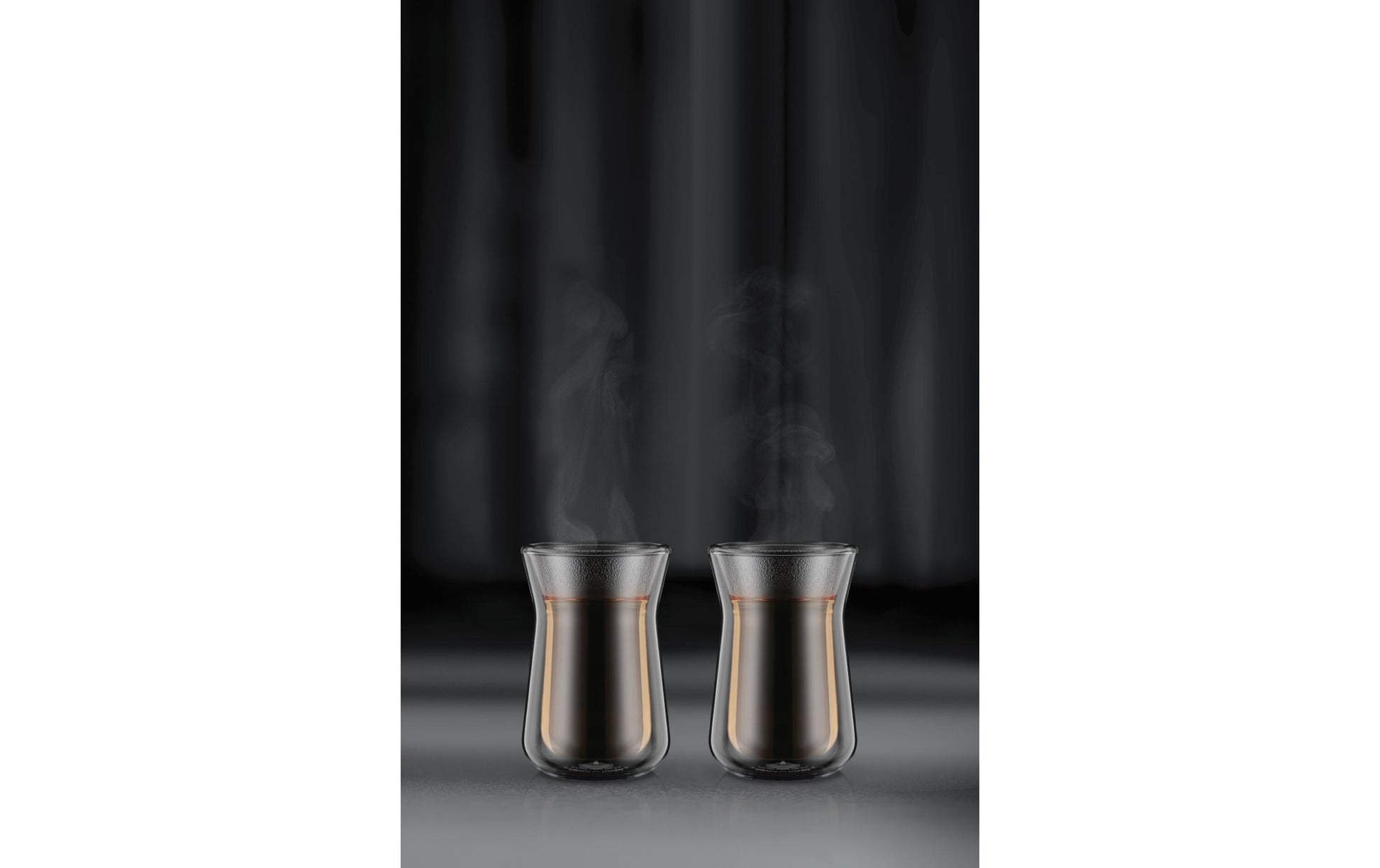 Bodum Melior Teetasse – 2er Set, 100 ml, Ø 5,9 cm, Borosilikatglas, doppelwandig