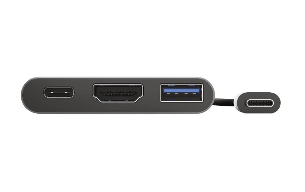 Trust Dalyx Multiport-Adapter – USB-C, 1× HDMI, 1× USB-A, 100 W PD, für Windows/Mac/Android