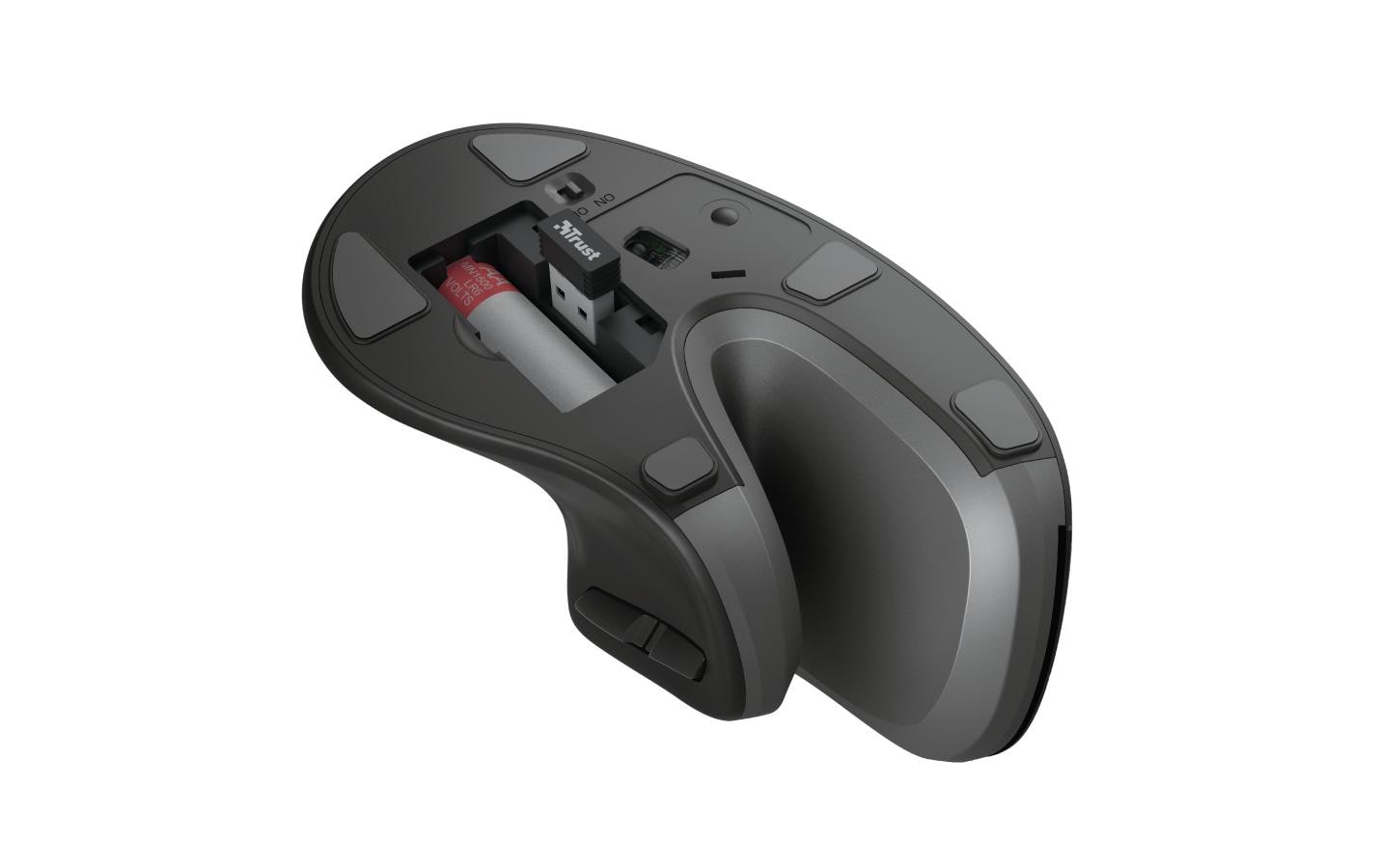 Trust Verro Business-Maus – kabellos, 2,4 GHz, USB-A, für Rechtshänder, Scrollrad, schwarz