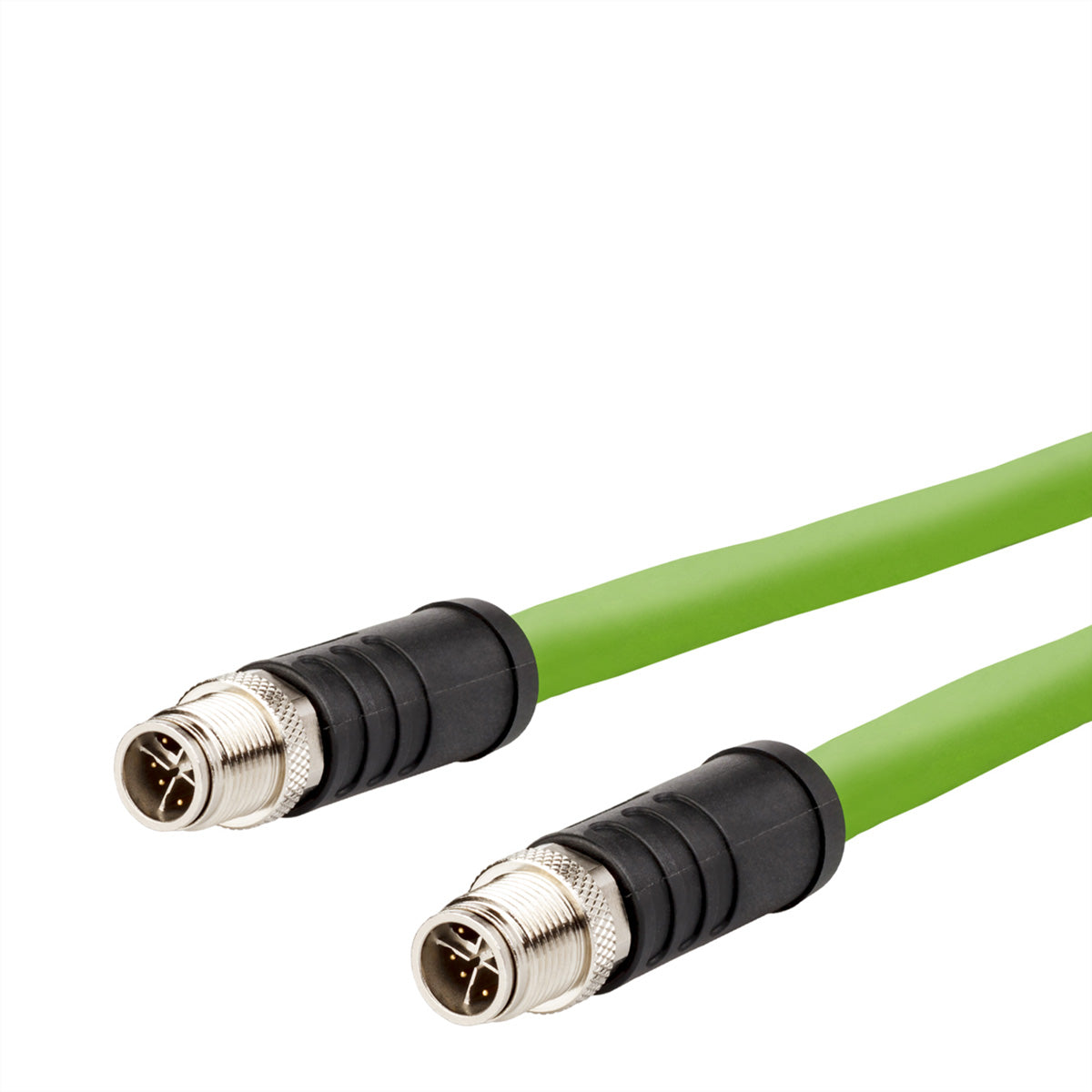 METZ CONNECT M12-Verbindungsleitung – M12-Stecker–M12-Stecker, X-kodiert, 8-pol, Cat6A S/FTP, 10 m, IPX7
