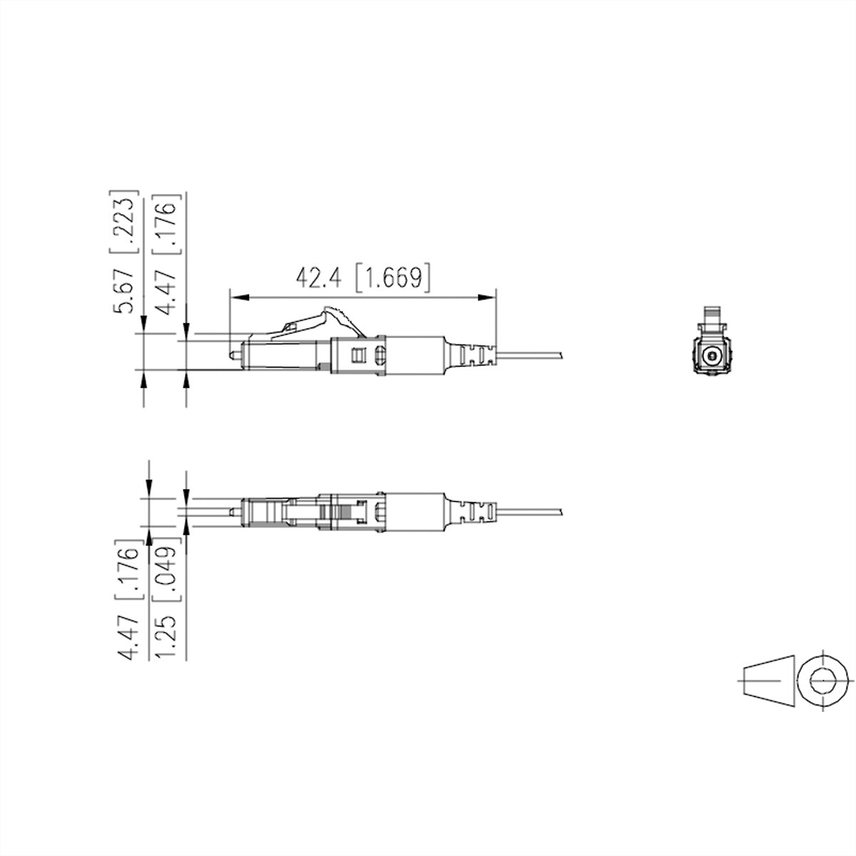 METZ CONNECT LWL-Steckverbinder LC APC OS2 – 20 Stück, Grün