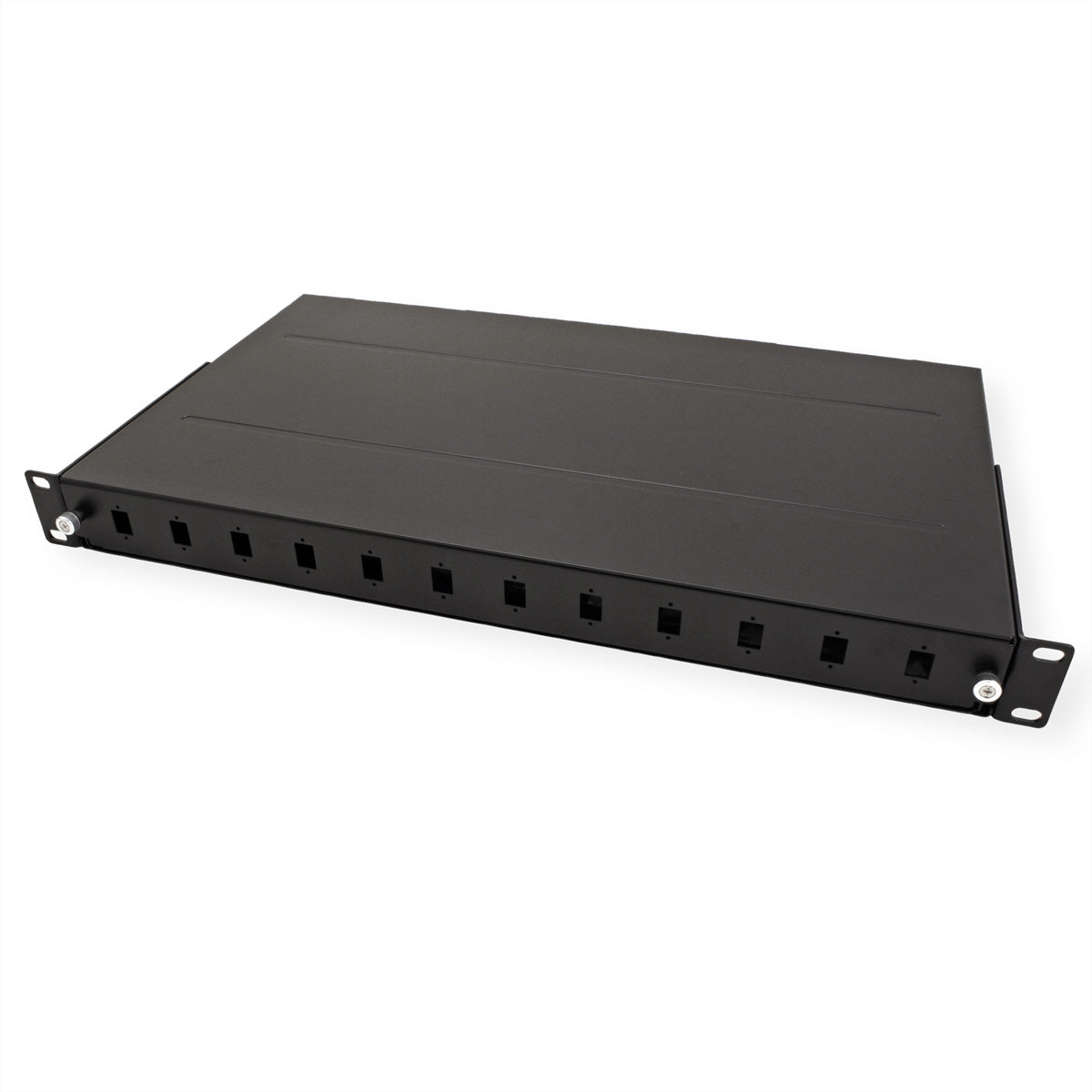 ROLINE Patchpanel LWL – 12× SC-Simplex oder LC-Duplex, 19", 1U, schwarz