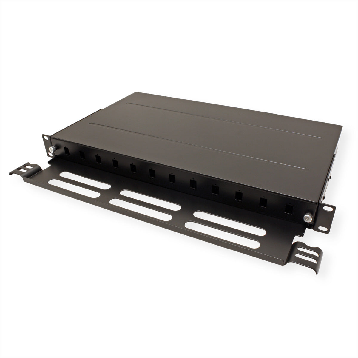 ROLINE Patchpanel LWL – 12× SC-Simplex oder LC-Duplex, 19", 1U, schwarz