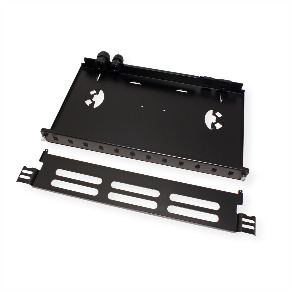ROLINE Patchpanel LWL – 12× SC-Simplex oder LC-Duplex, 19", 1U, schwarz
