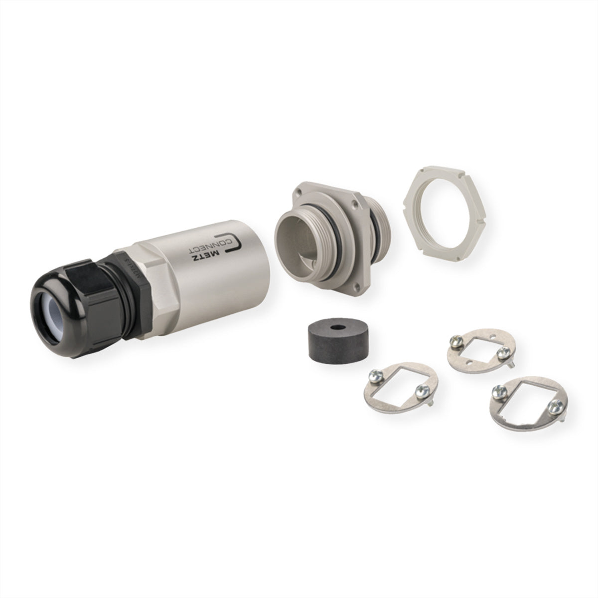 METZ CONNECT Schutzgehäuse M32, Ø 4,5–15,0 mm, IP69K – schwarz/weiss