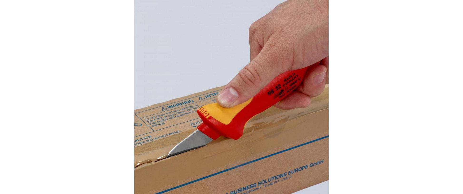 Knipex 98 52 – Kabelabisolierer/Schneider 190 mm, ohne Schutzkappe, rot