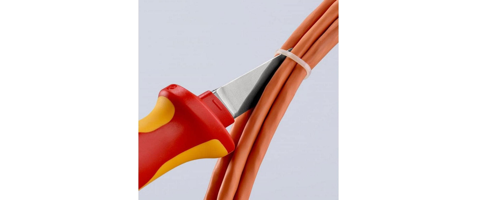 Knipex 98 52 – Kabelabisolierer/Schneider 190 mm, ohne Schutzkappe, rot