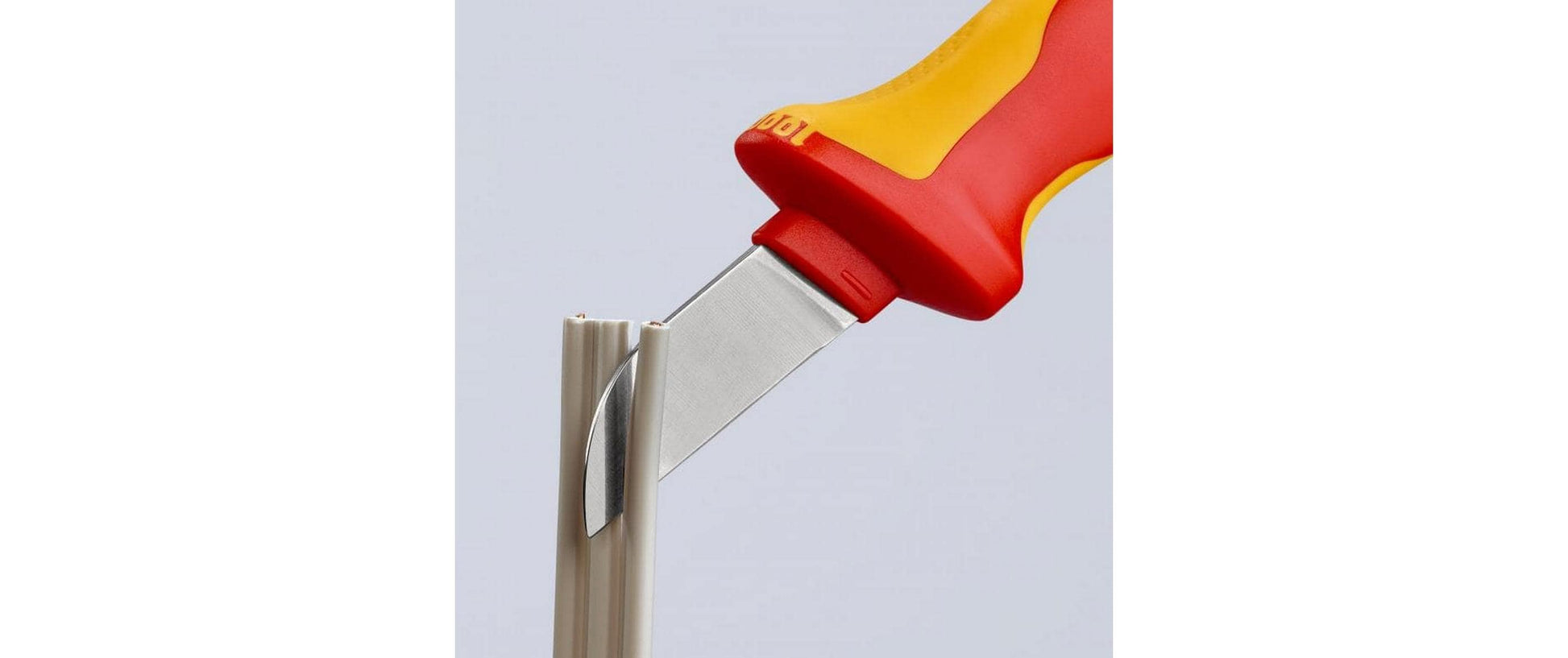 Knipex 98 52 – Kabelabisolierer/Schneider 190 mm, ohne Schutzkappe, rot
