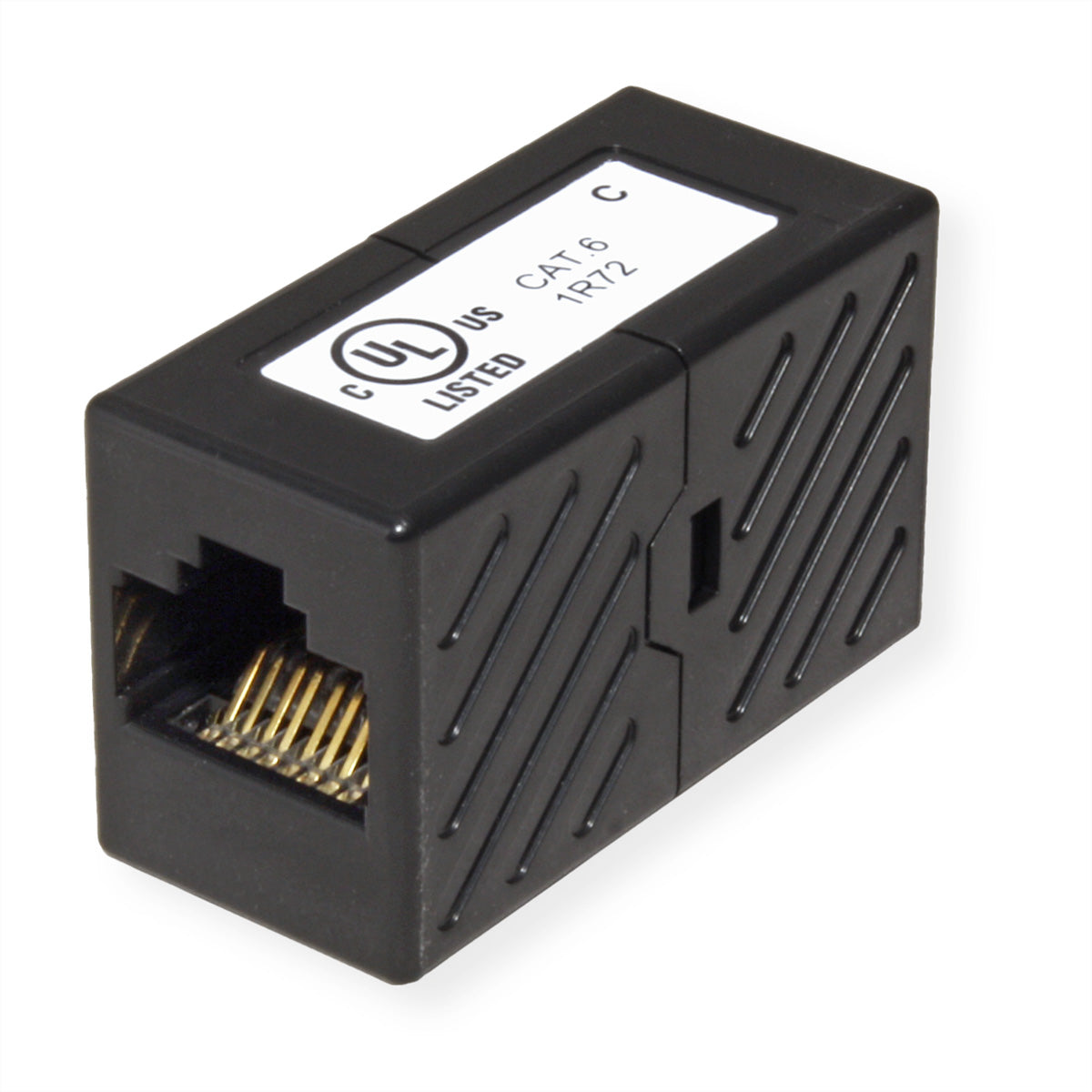 ROLINE RJ-45-Kupplung – ungeschirmt, Cat6 (Klasse E), 1× RJ-45, 25er Pack, schwarz