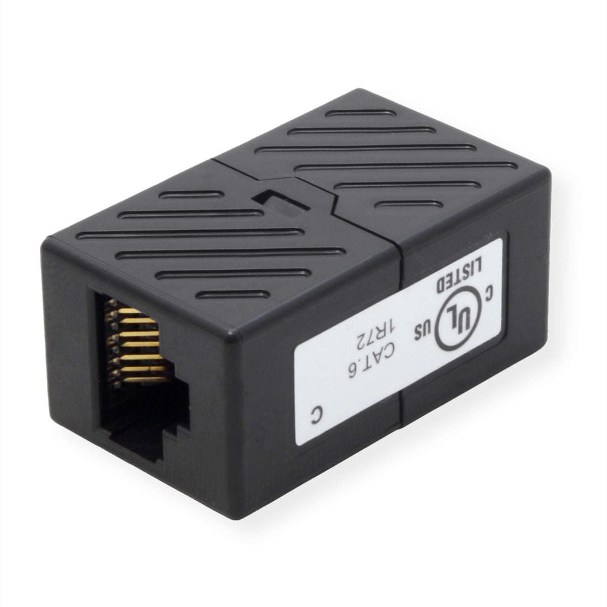 ROLINE RJ-45-Kupplung – ungeschirmt, Cat6 (Klasse E), 1× RJ-45, 25er Pack, schwarz