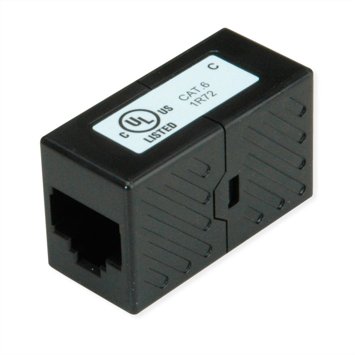 ROLINE RJ-45-Kupplung – ungeschirmt, Cat6 (Klasse E), 1× RJ-45, 25er Pack, schwarz