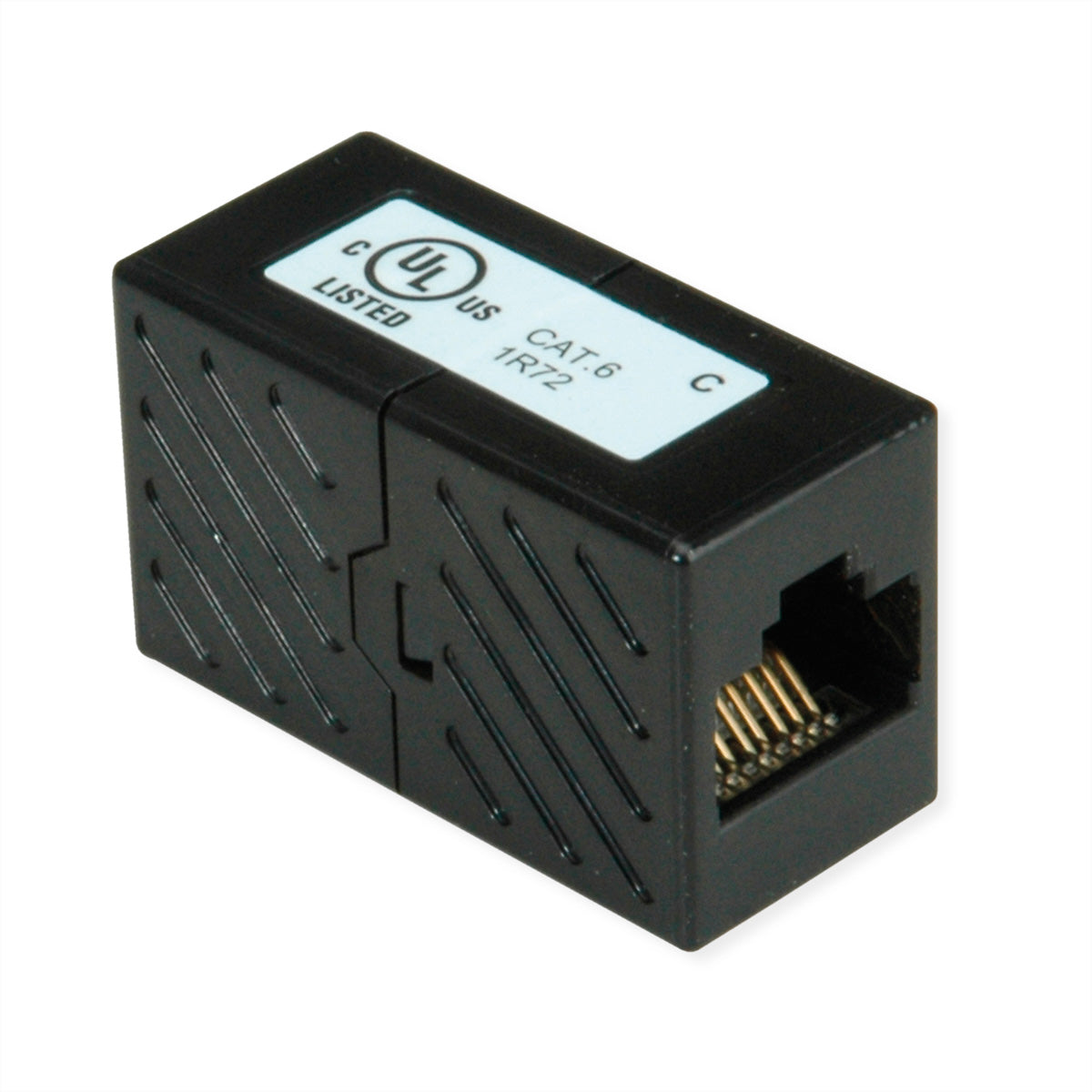 ROLINE RJ-45-Kupplung – ungeschirmt, Cat6 (Klasse E), 1× RJ-45, 25er Pack, schwarz