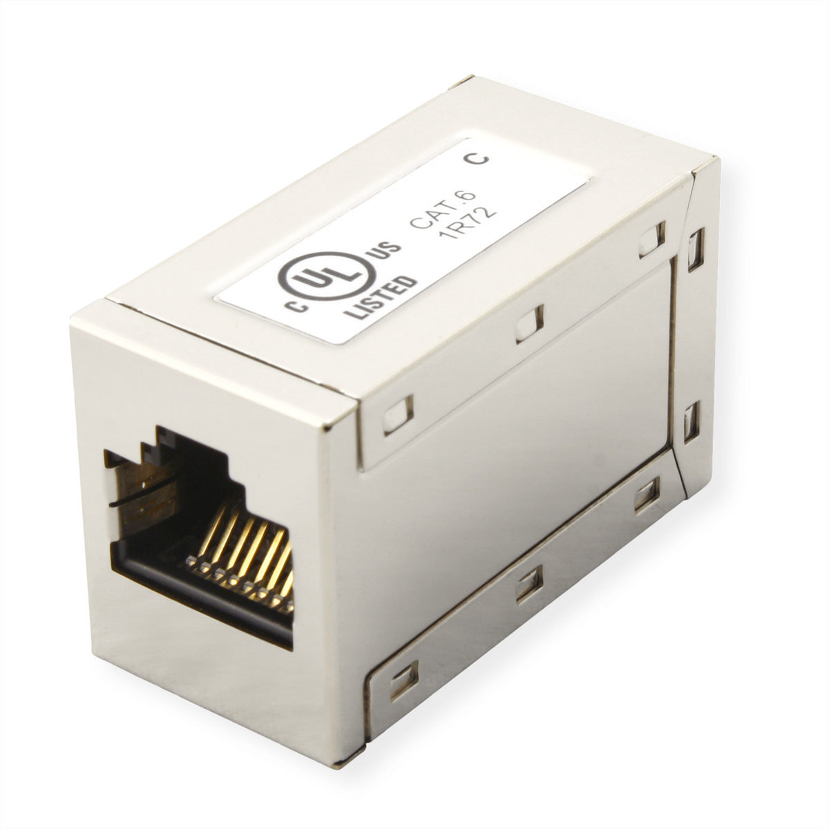 ROLINE RJ-45-Kupplung – geschirmt, Cat6 (Klasse E), 25er Pack, Metall, silberfarben