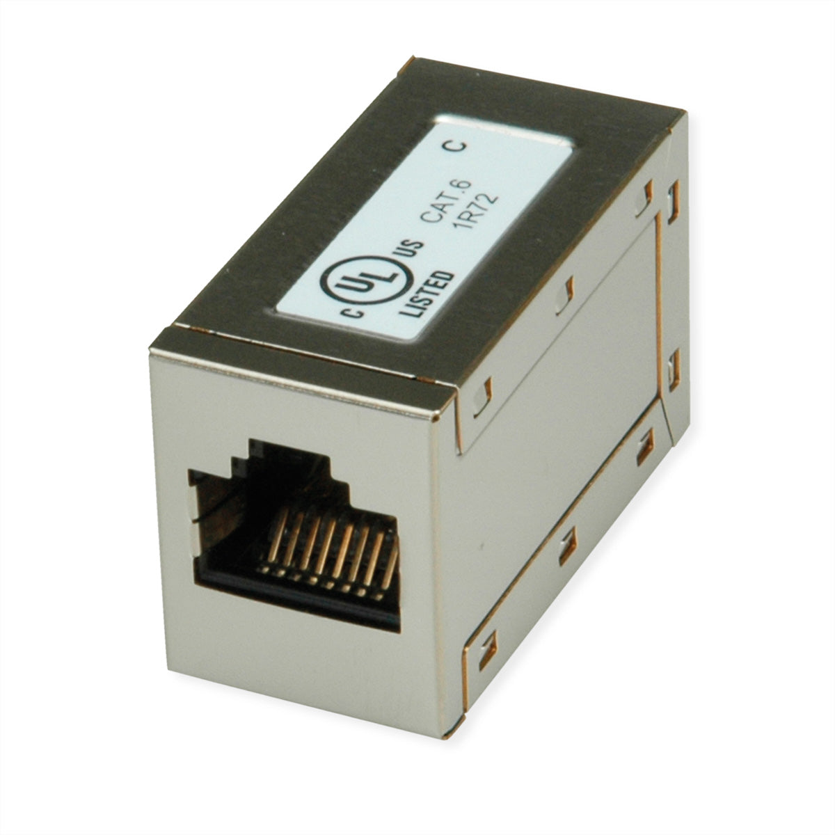 ROLINE RJ-45-Kupplung – geschirmt, Cat6 (Klasse E), 25er Pack, Metall, silberfarben