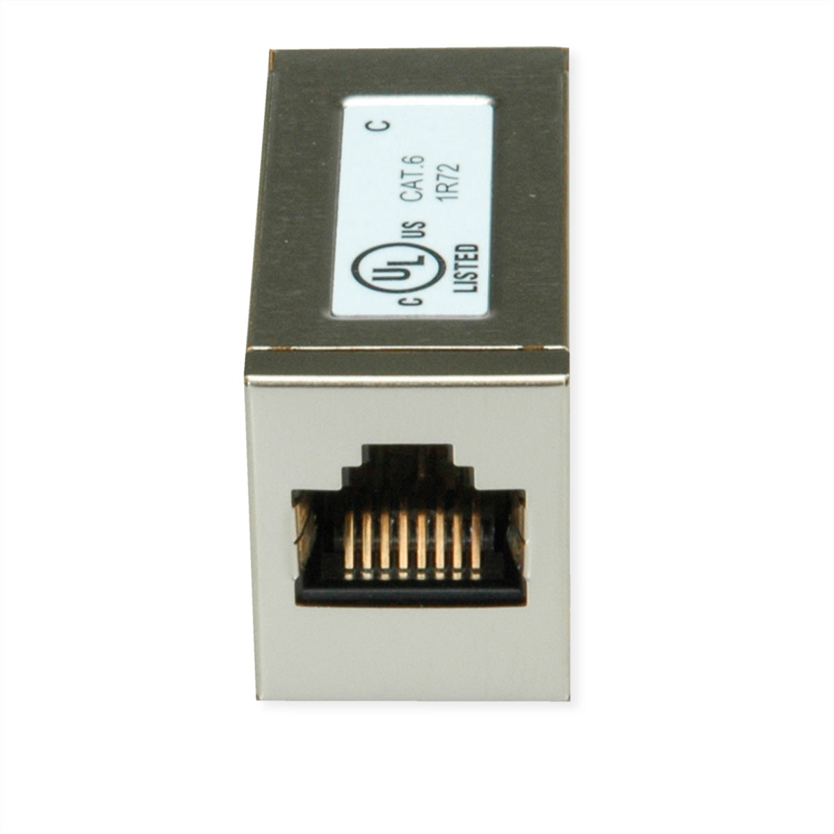 ROLINE RJ-45-Kupplung – geschirmt, Cat6 (Klasse E), 25er Pack, Metall, silberfarben