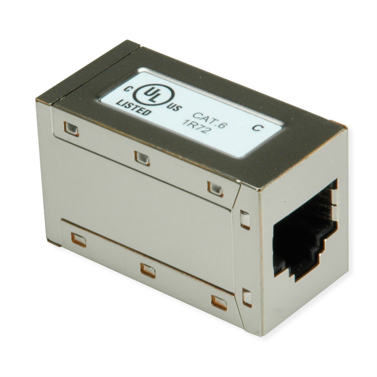 ROLINE RJ-45-Kupplung – geschirmt, Cat6 (Klasse E), 25er Pack, Metall, silberfarben