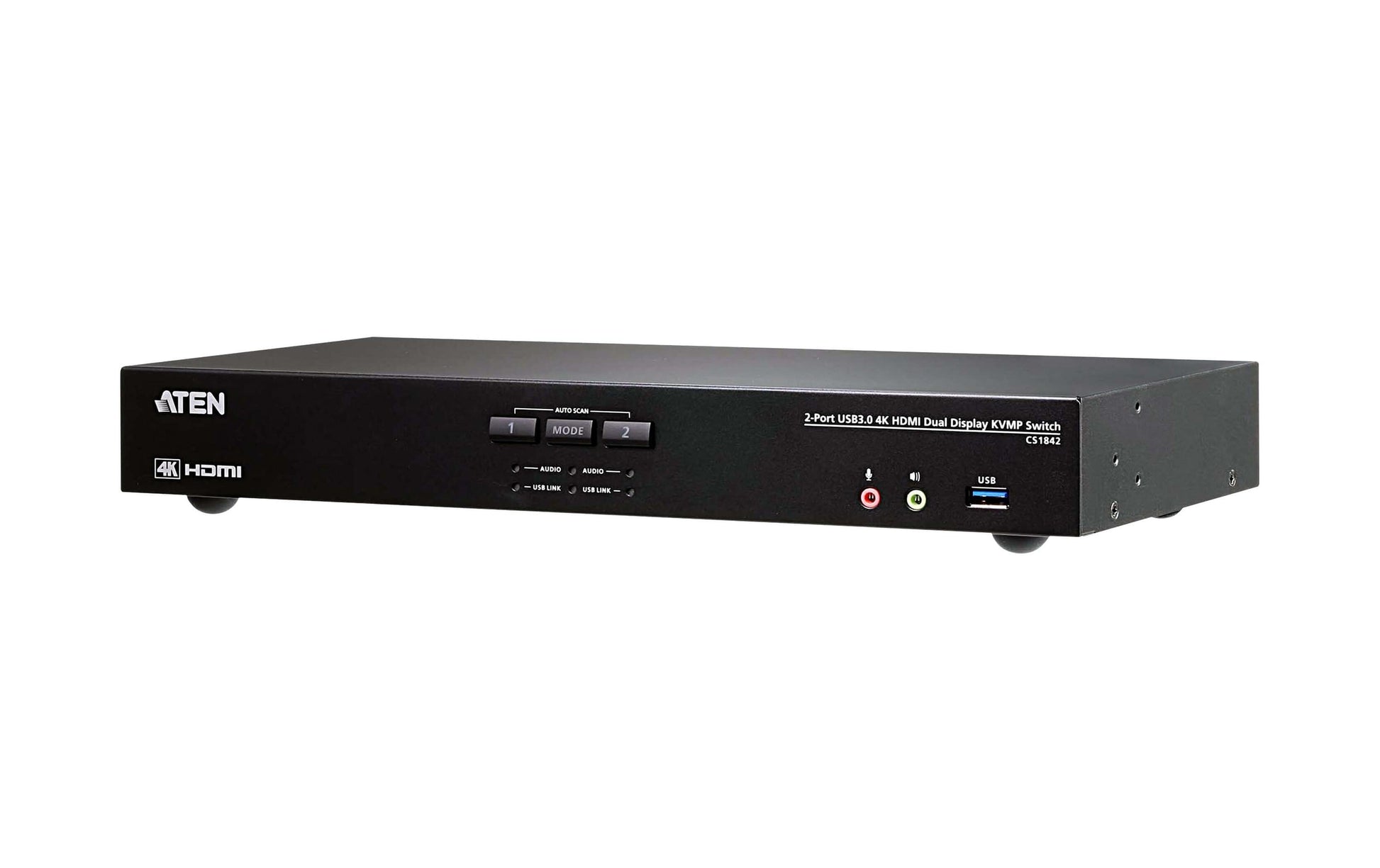 ATEN CS1842 – KVM-Switch 2×1, HDMI/USB 3.2 Gen 1, 4K (4096 × 2160), Audio, USB-Hub, kaskadierbar