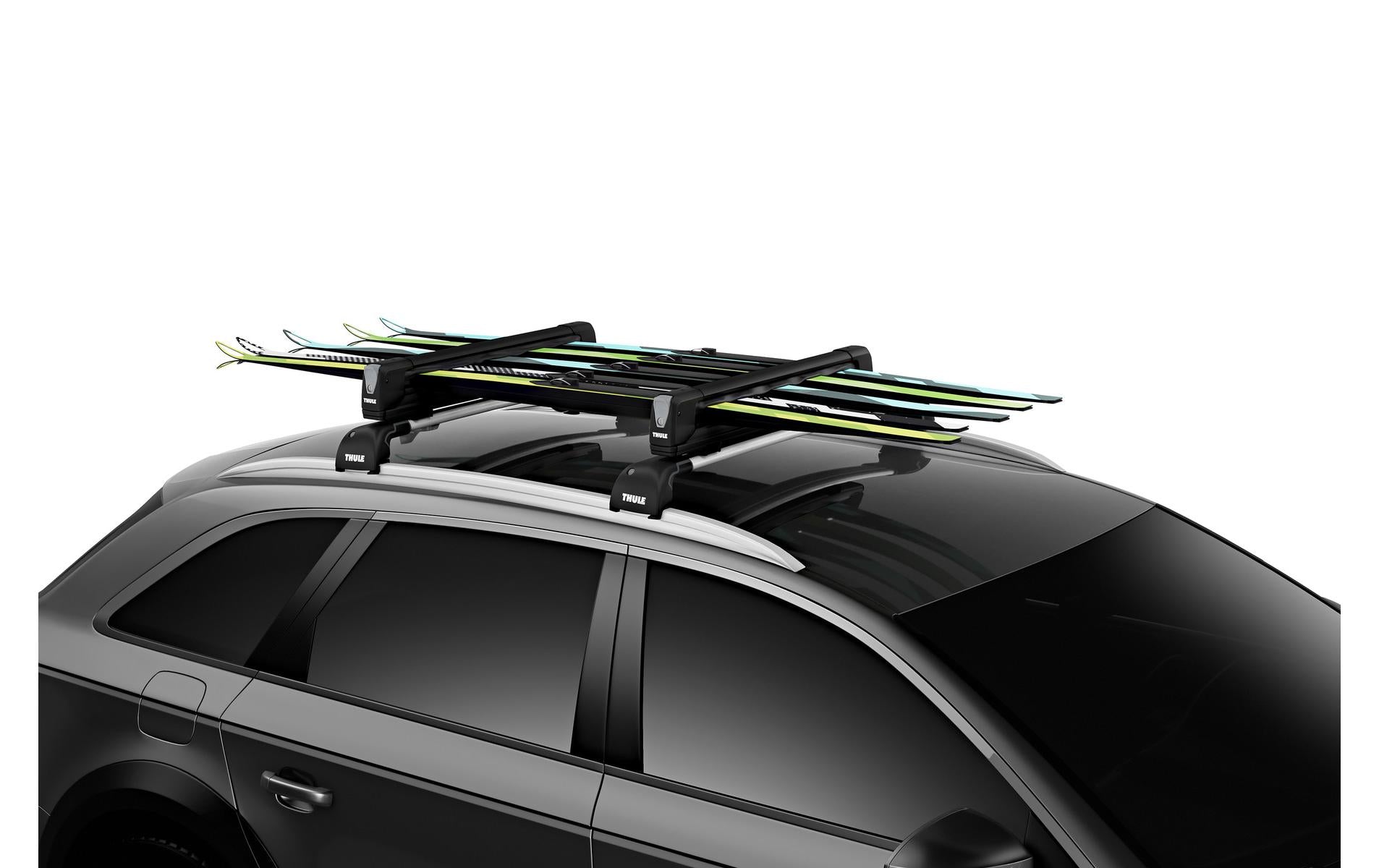 Thule Snowpack Extender – Dachträger – für WingBar/SlideBar – bis 5 Skier/2 Snowboards – schwarz
