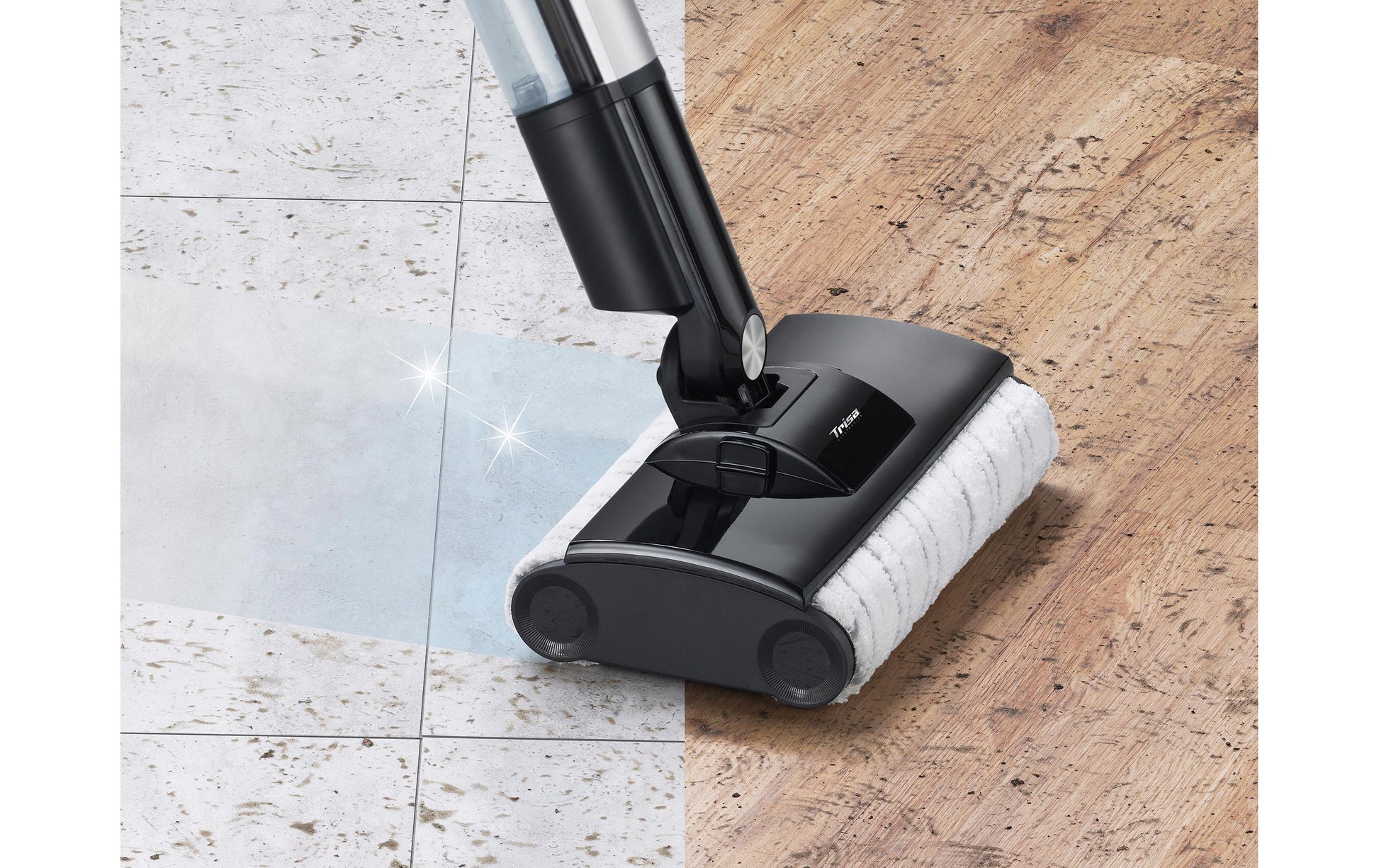 Trisa Akkustaubsauger Wet Clean Comfort T9746, mit Wischfunktion – 30 min, 60 W, 0,4 l