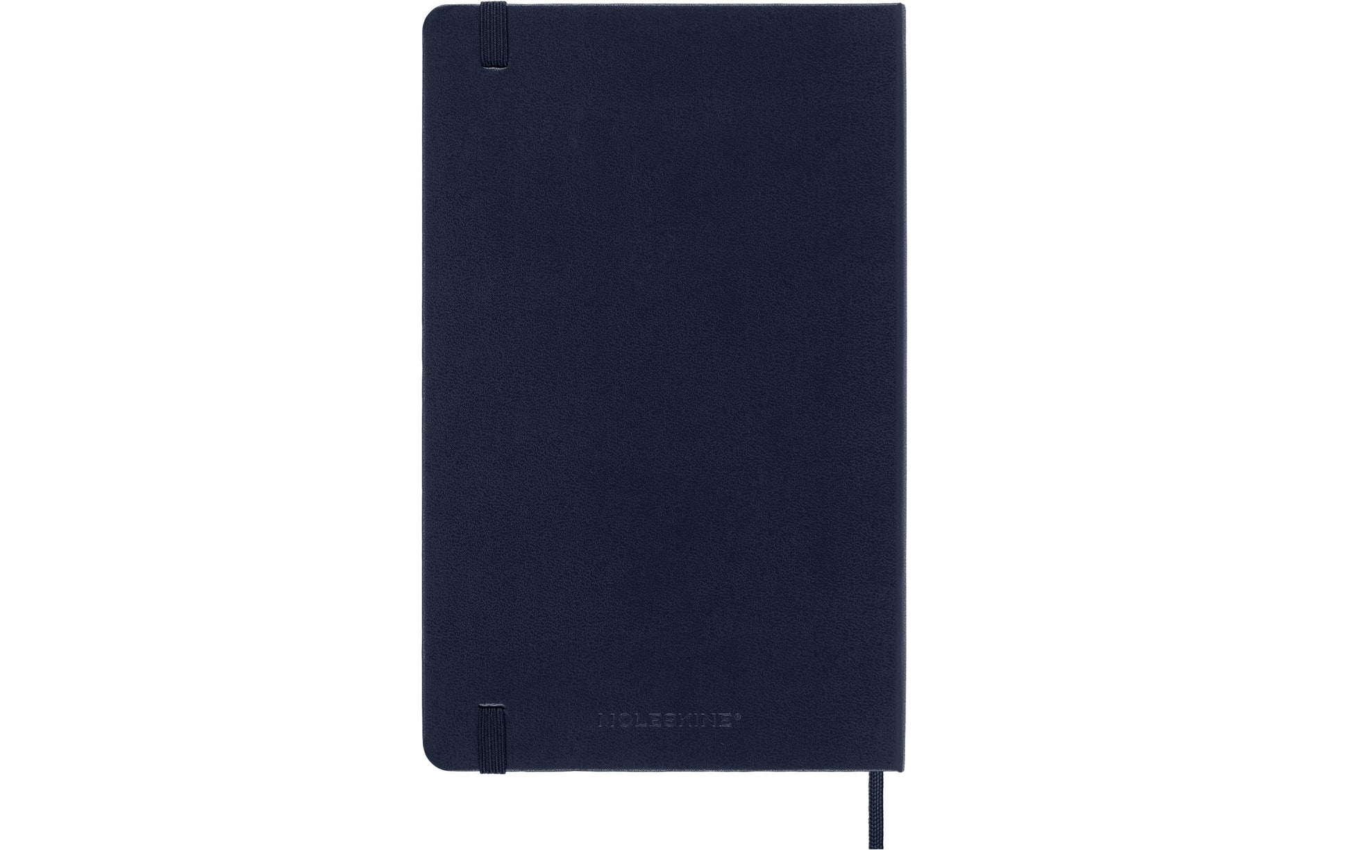 Moleskine Notizbuch – 130 × 210 mm – blanko – 70 g/m² – Hardcover, Gummiband, Tasche – blau – FSC