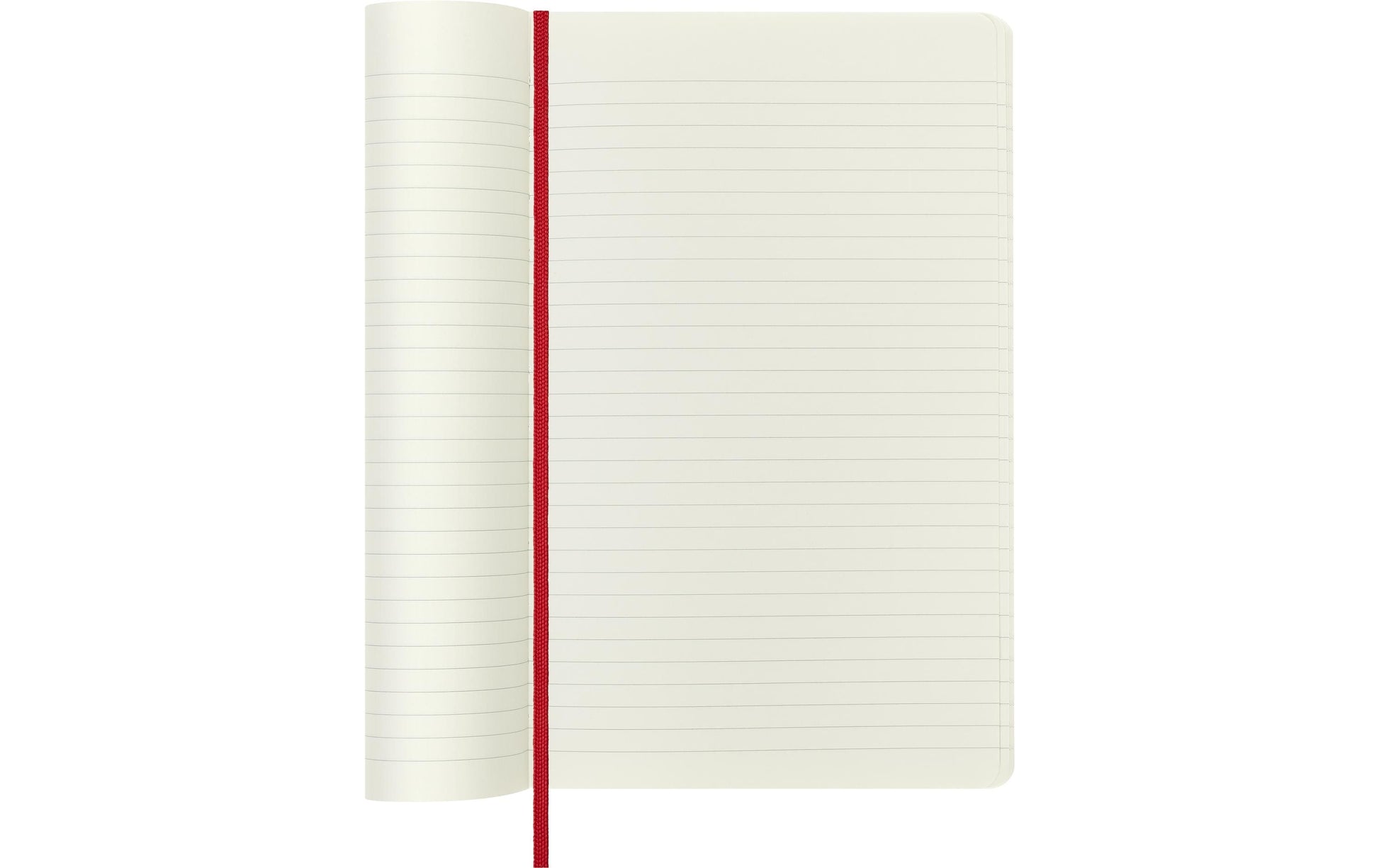 Moleskine Notizbuch – 130 × 210 mm – liniert – 70 g/m² – Softcover, Gummiband, Tasche – Rot, FSC