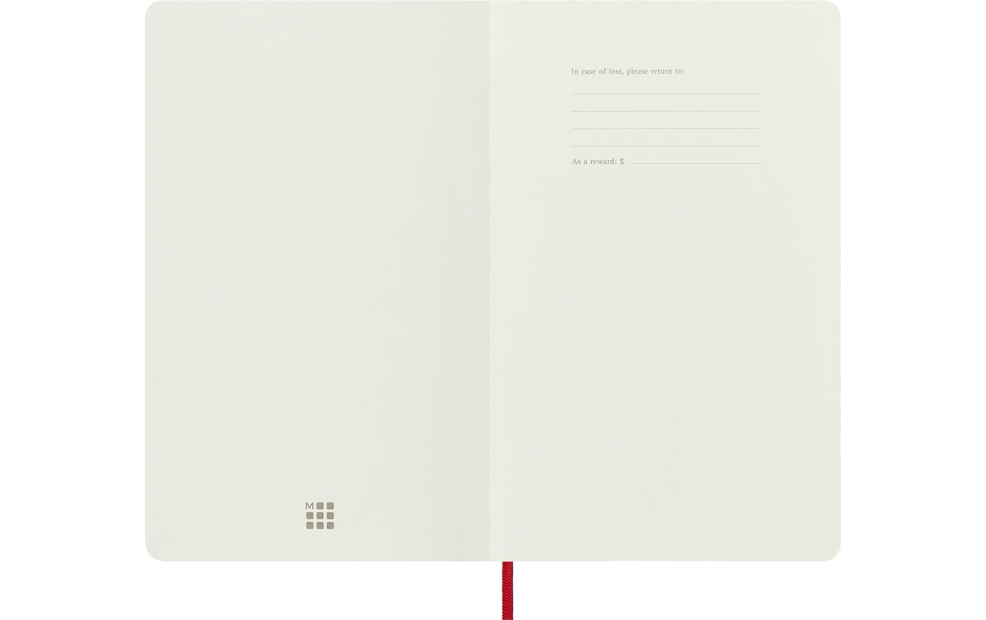 Moleskine Notizbuch – 130 × 210 mm – liniert – 70 g/m² – Softcover, Gummiband, Tasche – Rot, FSC