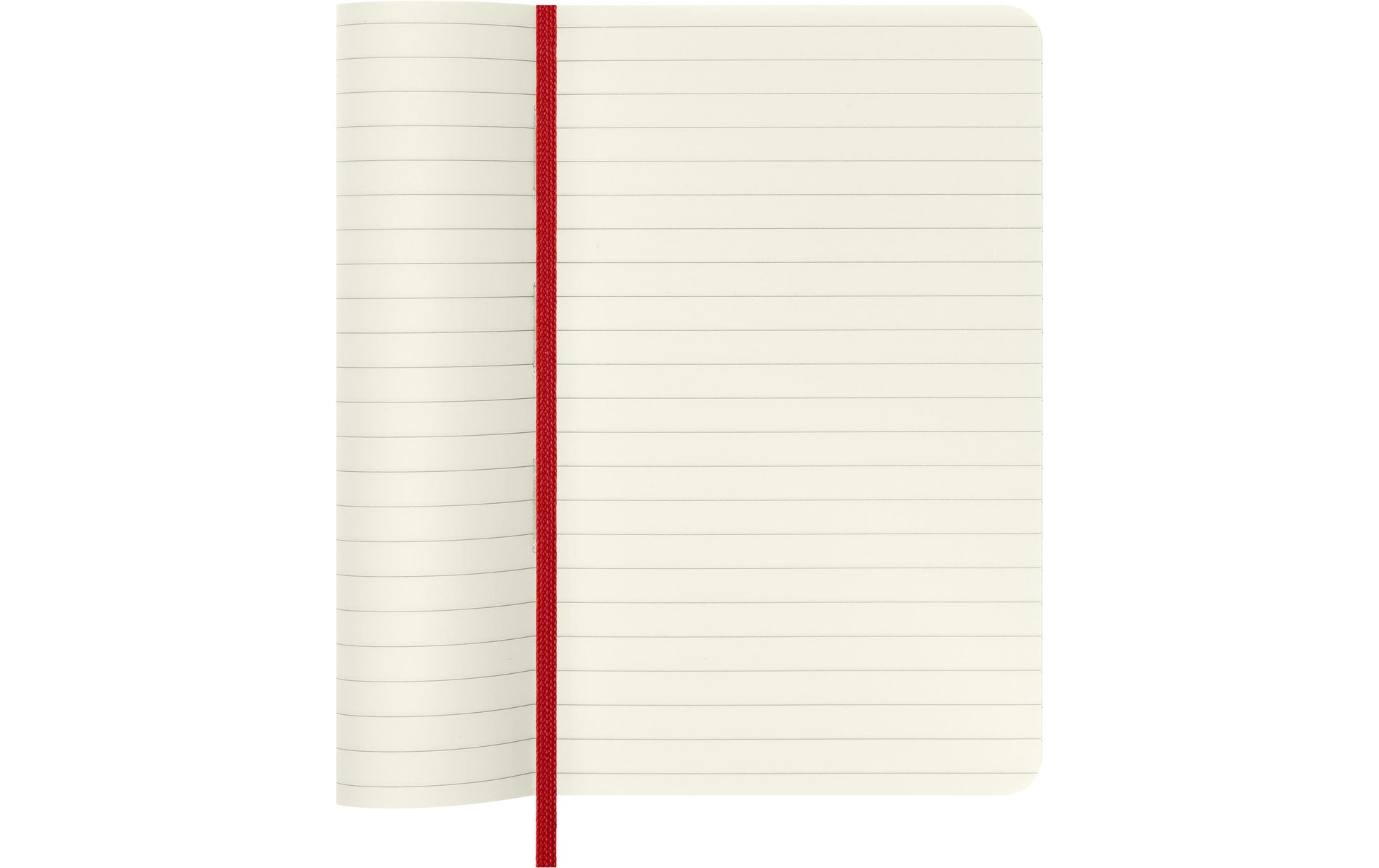 Moleskine Notizbuch – 90 × 140 mm – liniert – 70 g/m² – Softcover, Gummiband, Innentasche, Rot, FSC