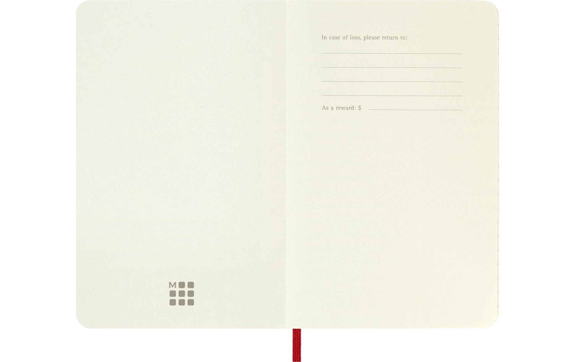 Moleskine Notizbuch – 90 × 140 mm – liniert – 70 g/m² – Softcover, Gummiband, Innentasche, Rot, FSC