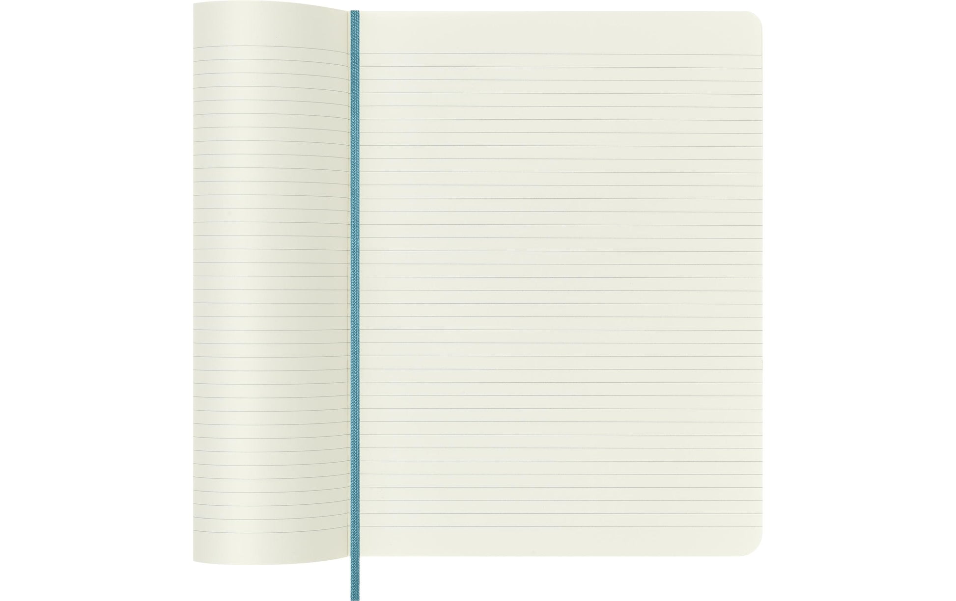 Moleskine Notizbuch, 190 × 250 mm, liniert, Fadenheftung, Softcover, 192 Seiten, 70 g/m² – hellblau