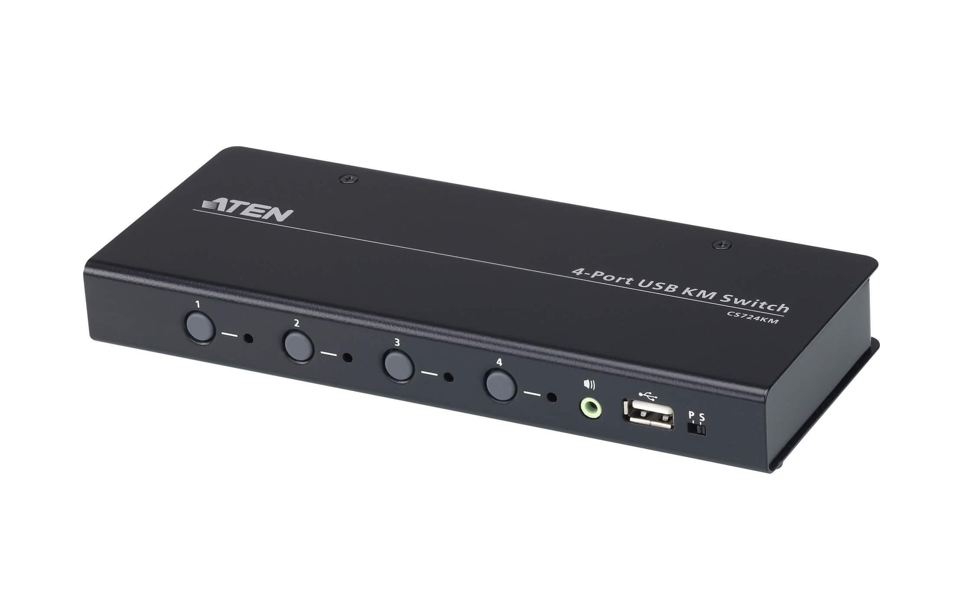 ATEN CS724KM – KVM-Switch 4×1, USB 2.0, Audio, externes Netzteil