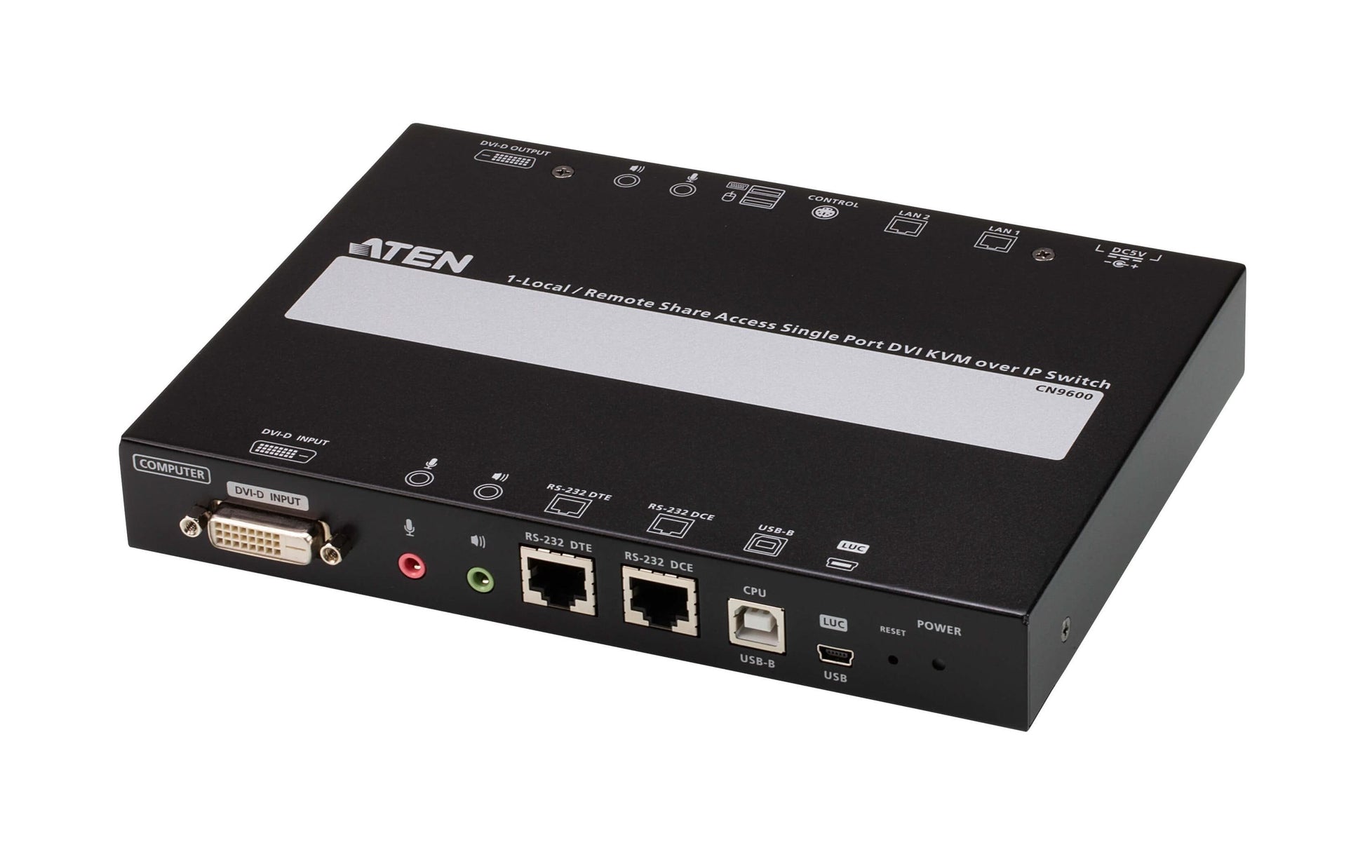 ATEN CN9600 – KVM-Extender (DVI-D/USB 2.0) über IP, 1920 × 1200 (WUXGA), Audio