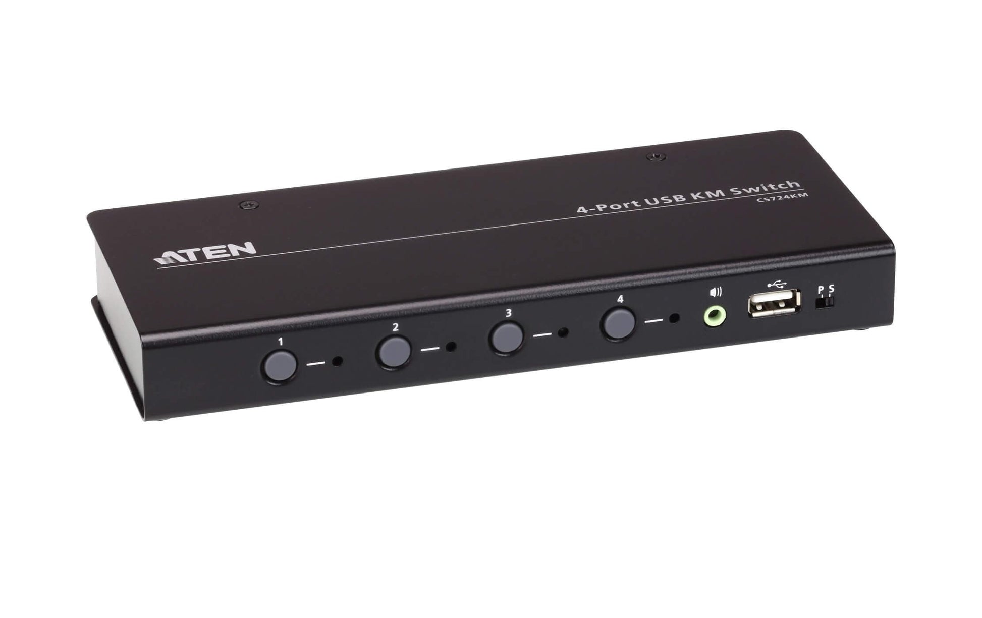 ATEN CS724KM – KVM-Switch 4×1, USB 2.0, Audio, externes Netzteil