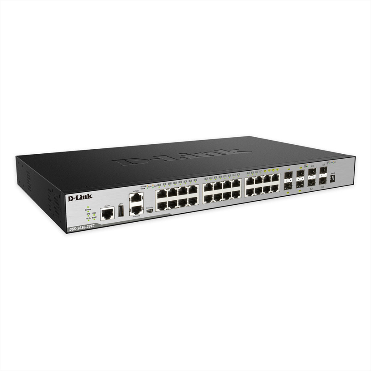 D-Link DGS-3630-28TC/SI/E – Managed Switch – 20×GbE, 4×10G SFP+, L3, 1U