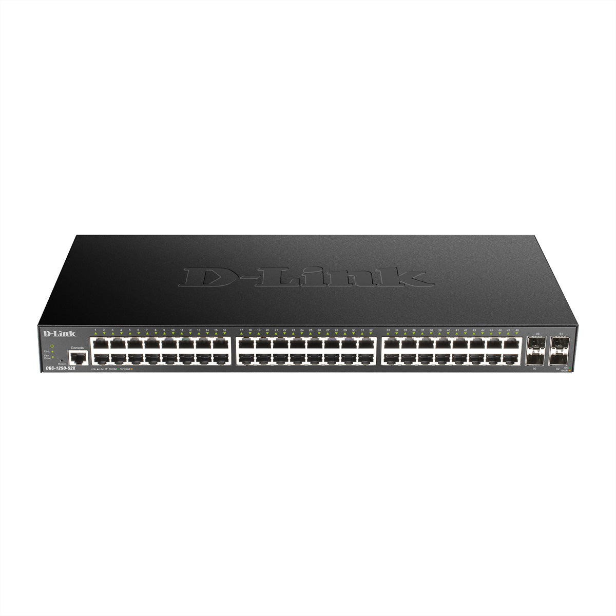 D-Link DGS-1250-52X – Smart Managed L3 Switch – 48× 1G, 4× SFP+, 19", 1U