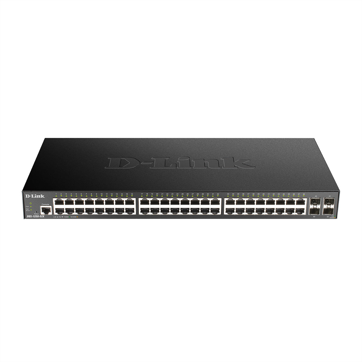 D-Link DGS-1250-52X – Smart Managed L3 Switch – 48× 1G, 4× SFP+, 19", 1U