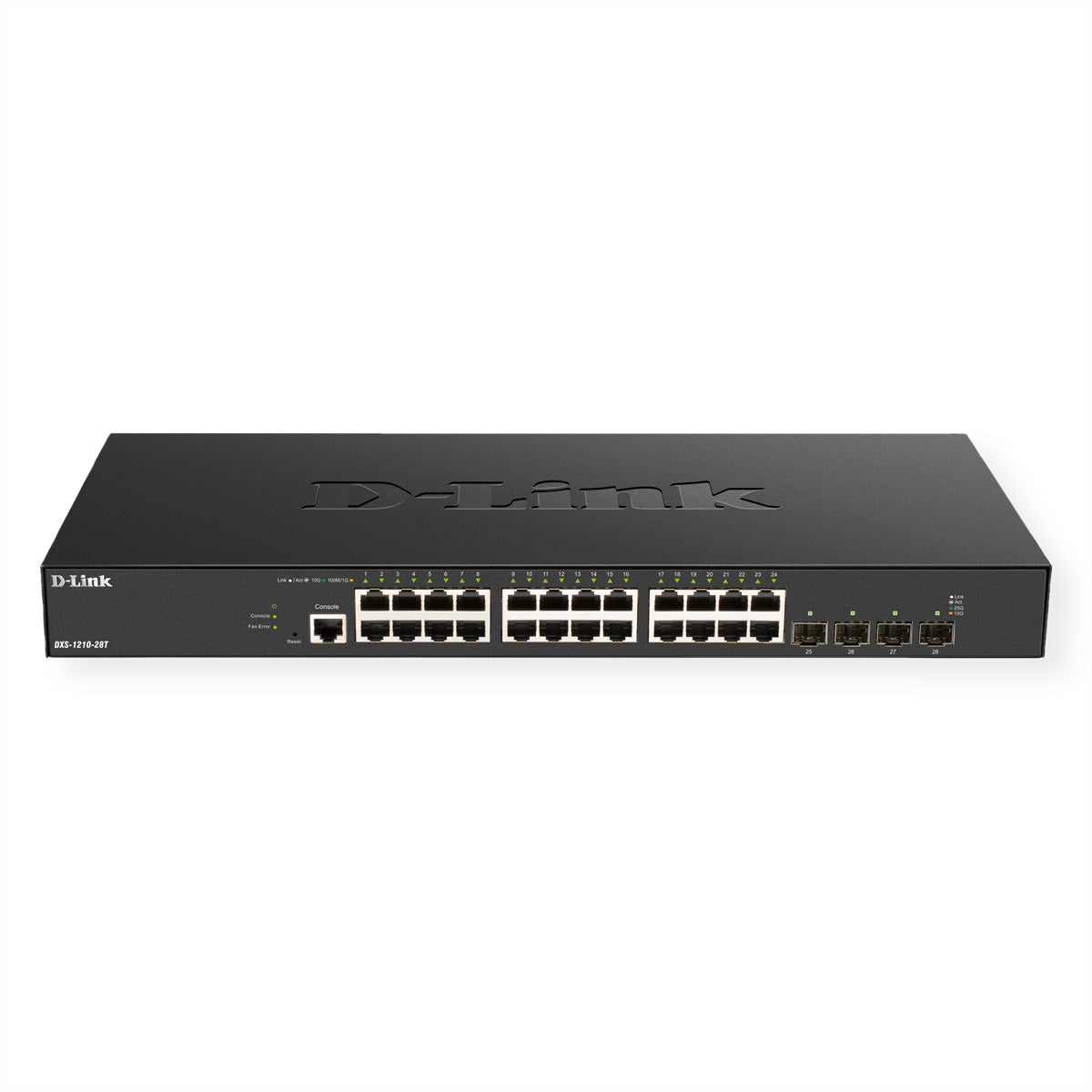 D-Link DXS-1210-28T – Verwalteter L2/L3 Switch – 24× 10G, 4× SFP28, 19", 1U