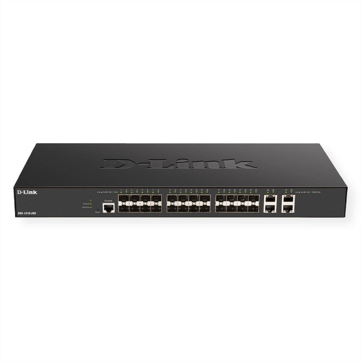 D-Link DXS-1210-28S – Managed Switch – 4×10G RJ45, 24×SFP+, L2+/L3, 1U