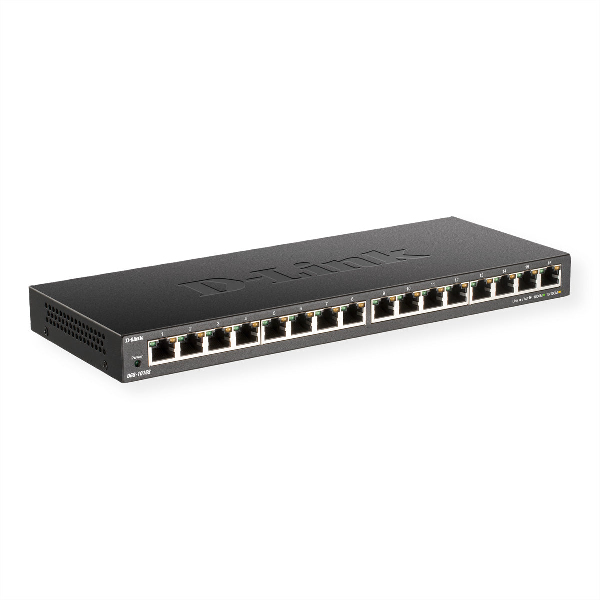 D-Link DGS-1016S – Switch – 16×GbE, Desktop, Schwarz