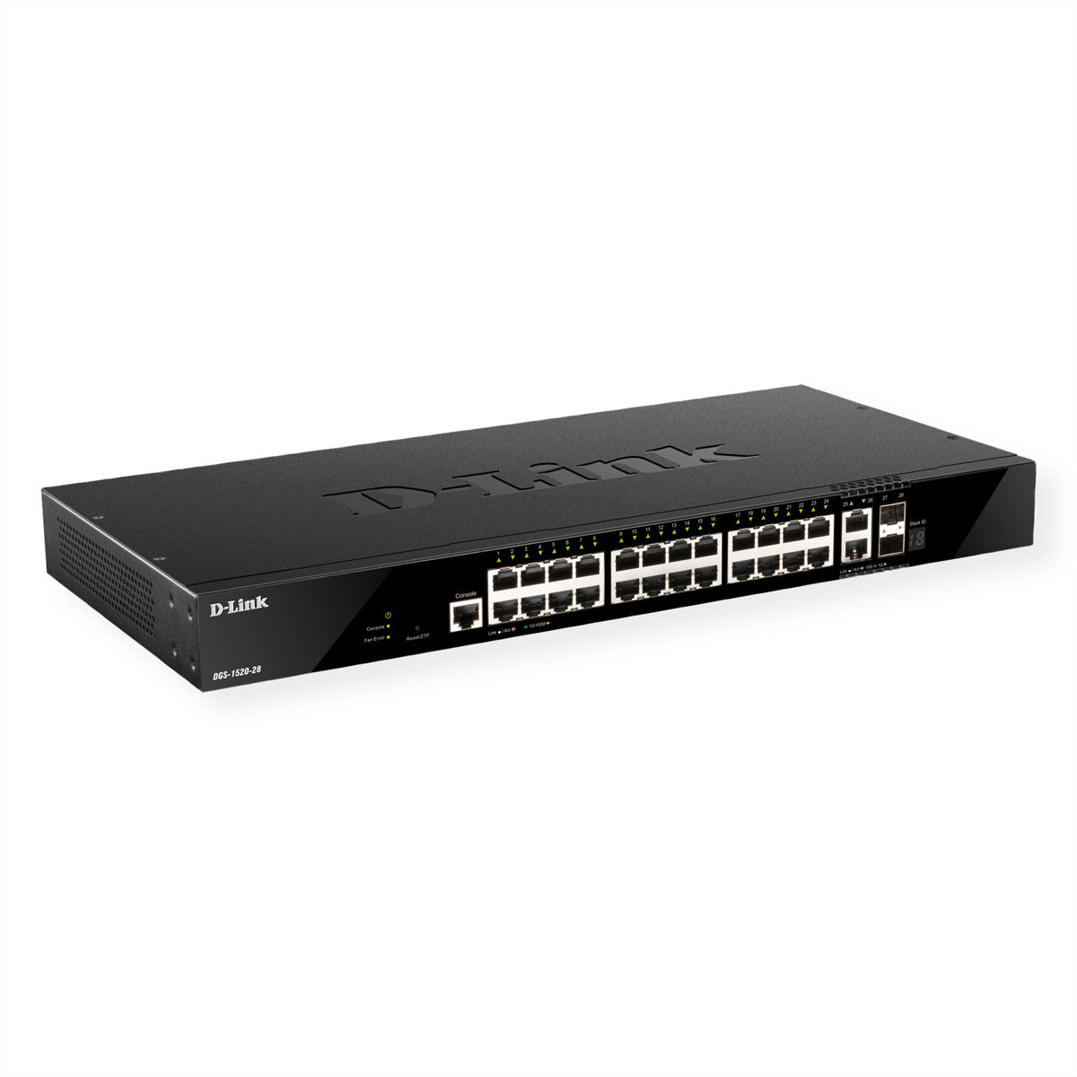 D-Link DGS-1520-28/E – Managed Switch – 24×GbE, 2×10G RJ45, 2×SFP+, L3, 19" Rack
