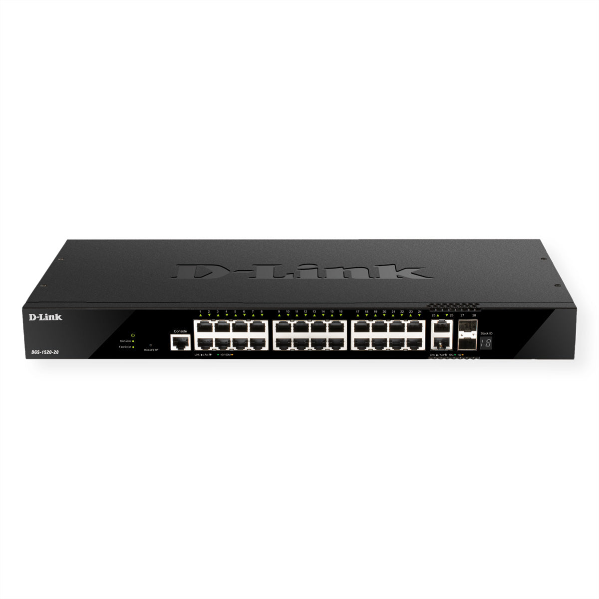 D-Link DGS-1520-28/E – Managed Switch – 24×GbE, 2×10G RJ45, 2×SFP+, L3, 19" Rack