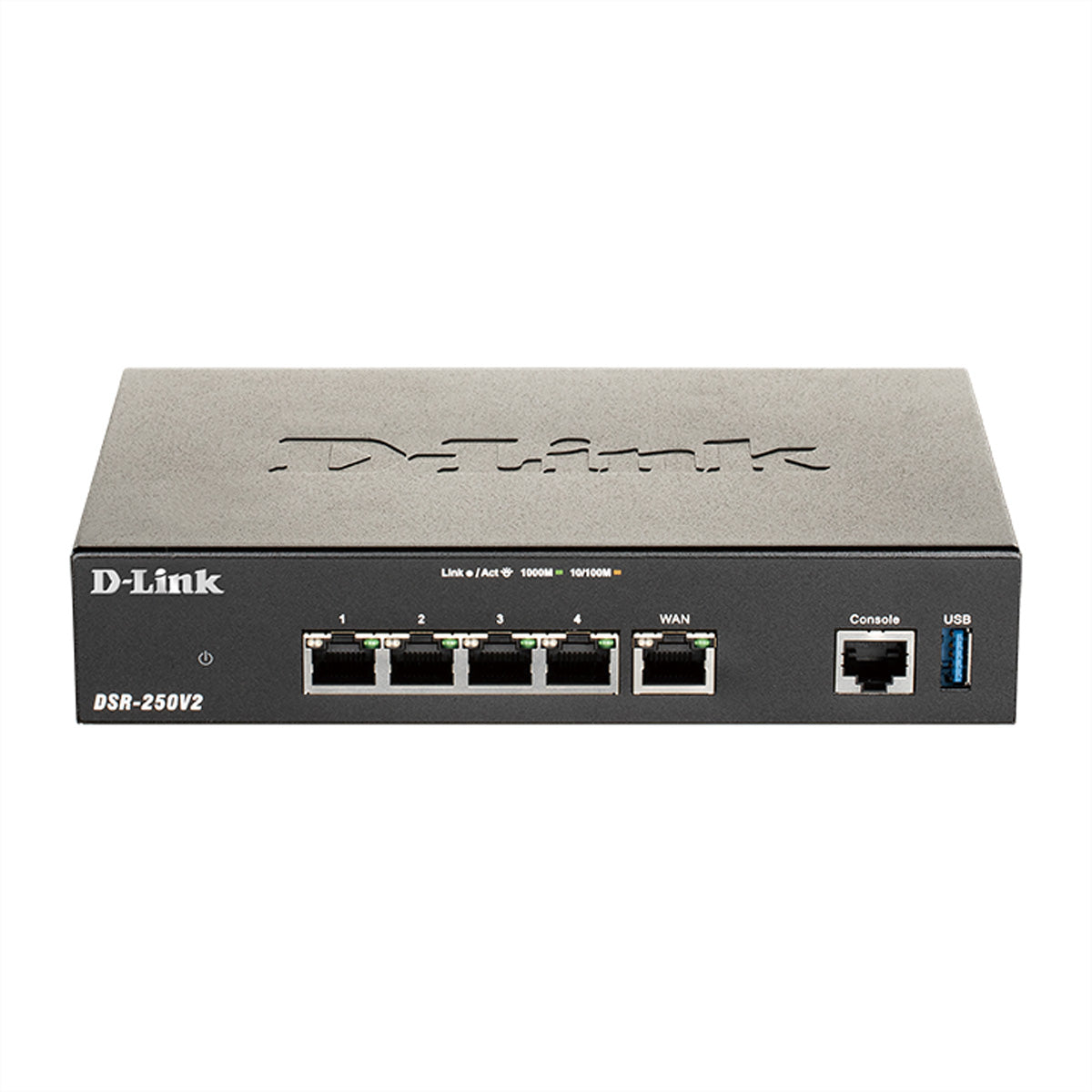 D-Link DSR-250V2/E – VPN-Router – 3×LAN, 1×WAN, 1×LAN/WAN (GbE), 75×VPN-Tunnel