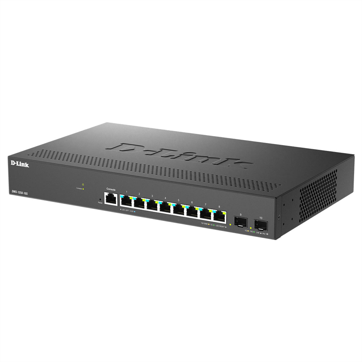 D-Link DMS-1250-10S/E – Managed Switch – 8×2.5G, 2×10G SFP+, L2, 1U