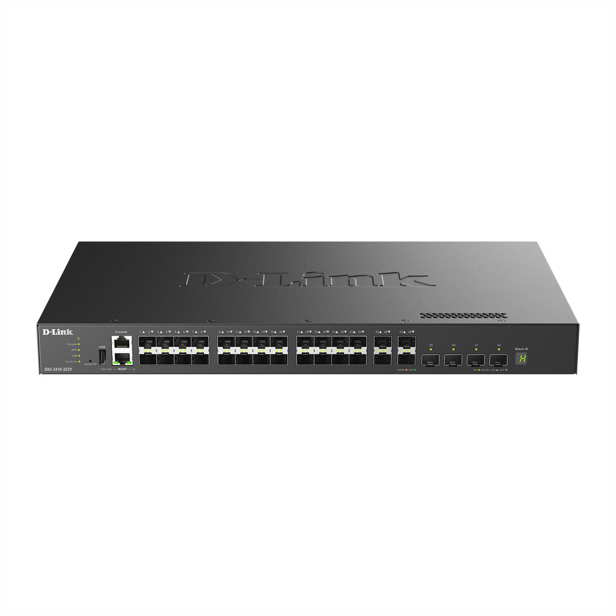 D-Link DXS-3410-32SY/E – Managed Switch – 28×10G SFP+, 4×25G SFP28, L3, 1U