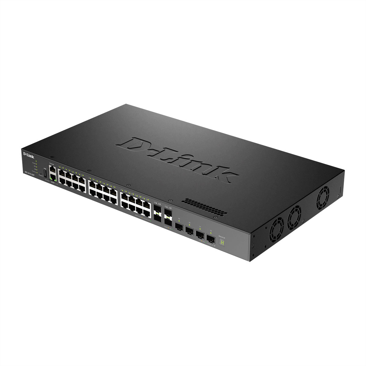 D-Link DXS-3410-32XY/E – Netzwerk-Switch (Managed), 10 Gigabit Ethernet, L3, 24x LAN (1/2,5/5/10GbE), 4x SFP28