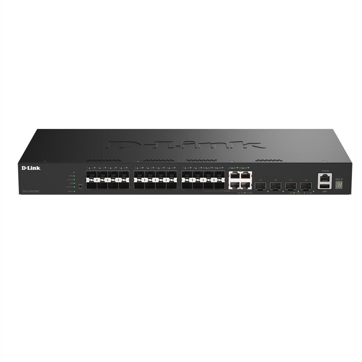 D-Link DGS-1530-28SC/E – Smart Switch – 4× 1G, 24× SFP, 4× SFP+, 19" Rack