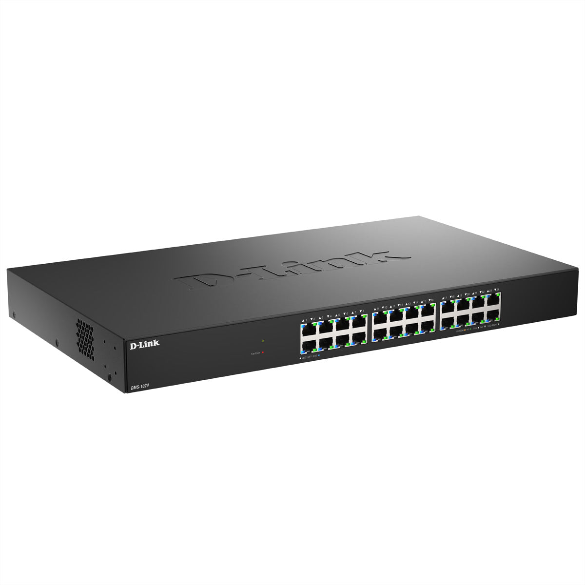D-Link DMS-1024/E – Switch – 24×2.5G, 4×SFP+, L2, PoE+ 370 W, 1U