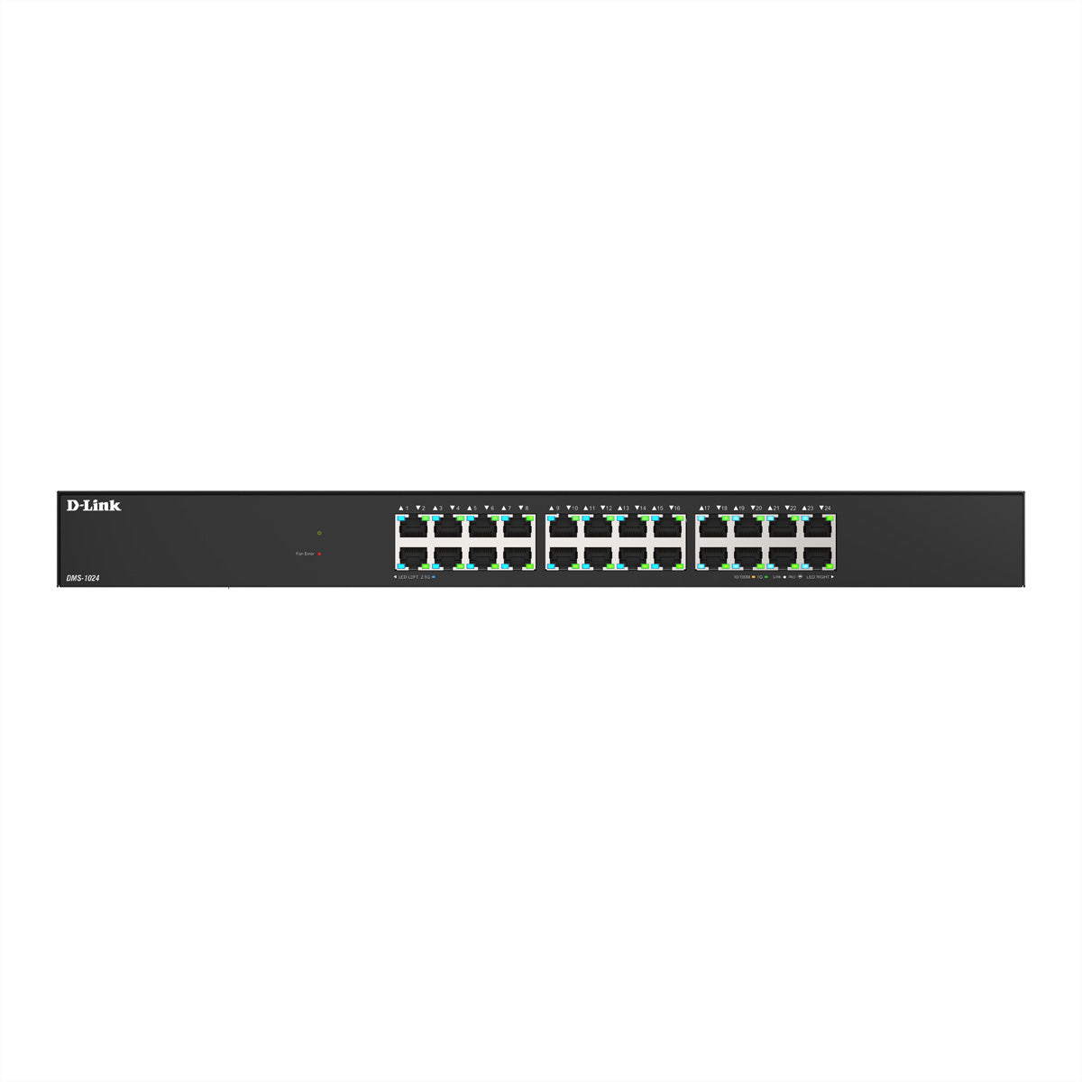 D-Link DMS-1024/E – Switch – 24×2.5G, 4×SFP+, L2, PoE+ 370 W, 1U