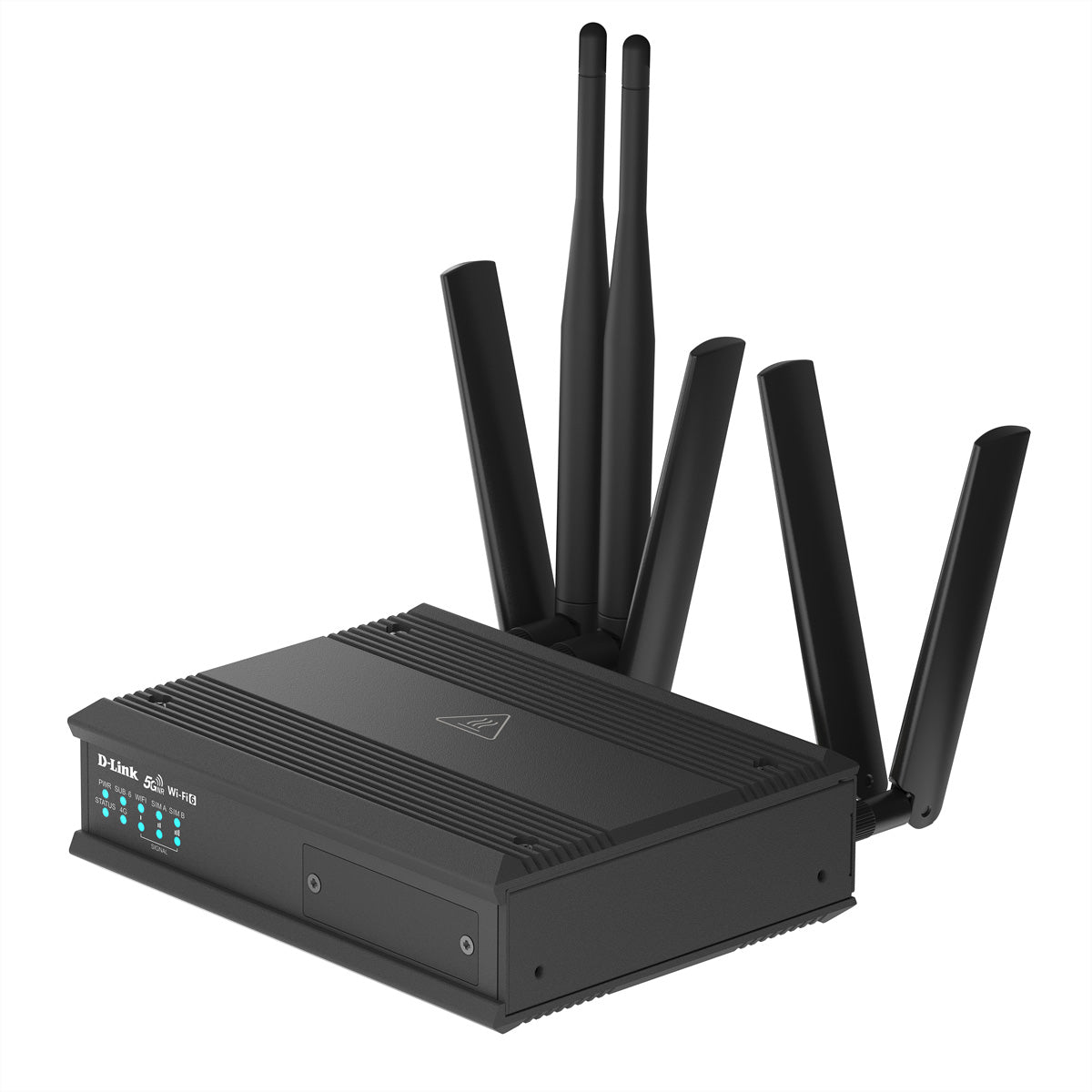 D-Link DTM-550-G – LTE/5G-Router, 5G/4G, Wi-Fi 6, bis 1800 Mbit/s, 2x Micro-SIM, 4x RJ-45